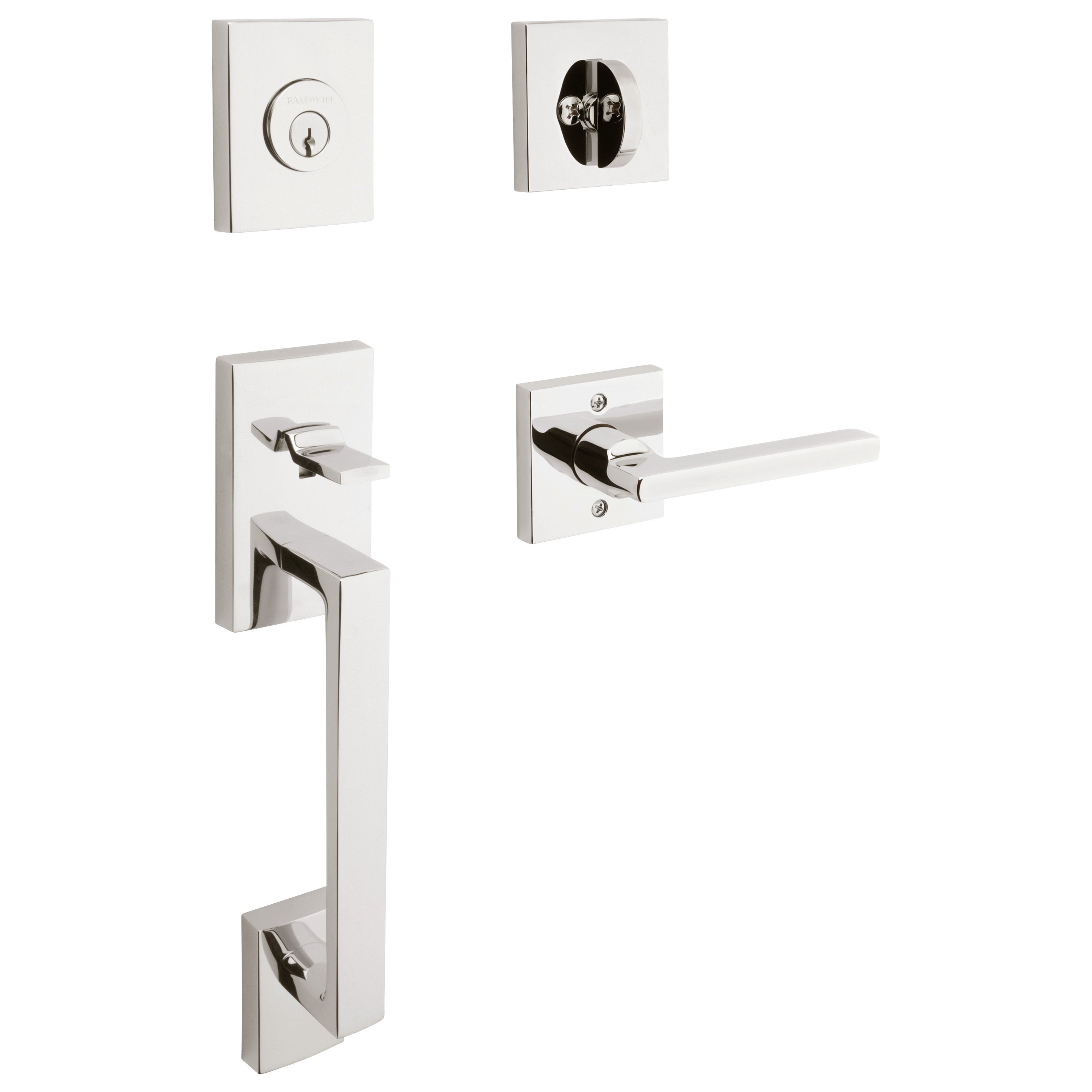 Baldwin Reserve La Jolla Single Cylinder Handleset With Square Lever