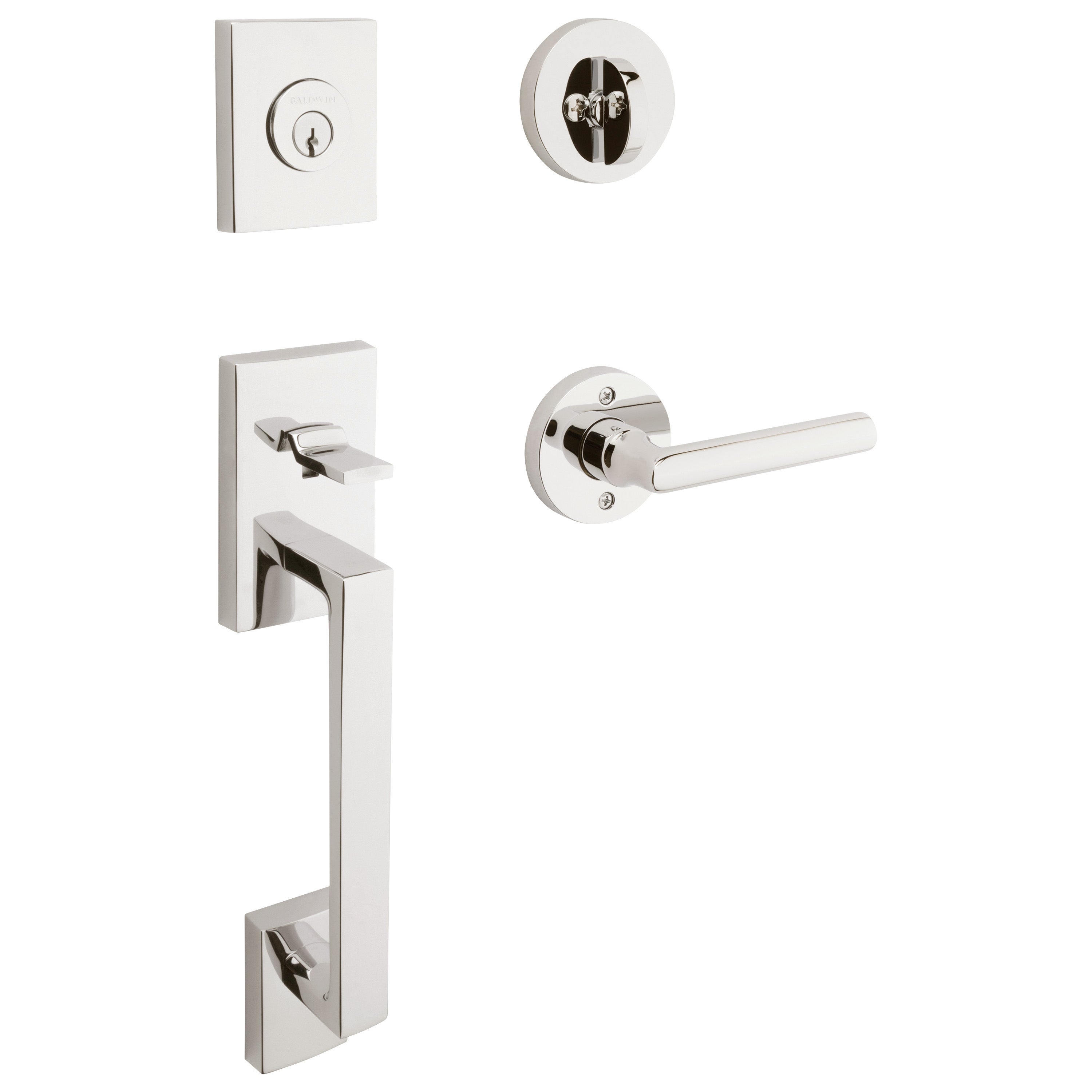 Baldwin Reserve La Jolla Single Cylinder Handleset With Tube Lever