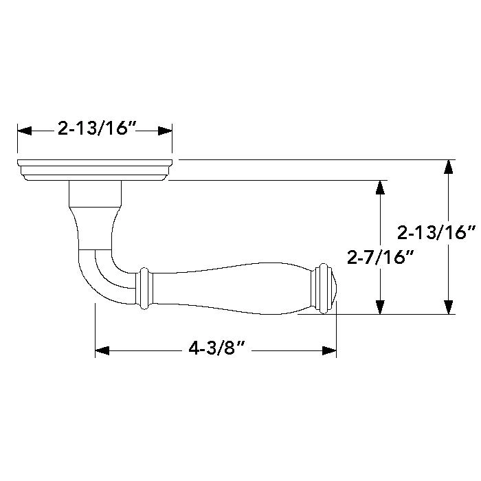 Baldwin L034 Nashville Lever Set with 5078-5134 Rose