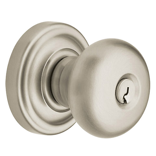 Baldwin Keyed Classic Knob Set with Classic Rose