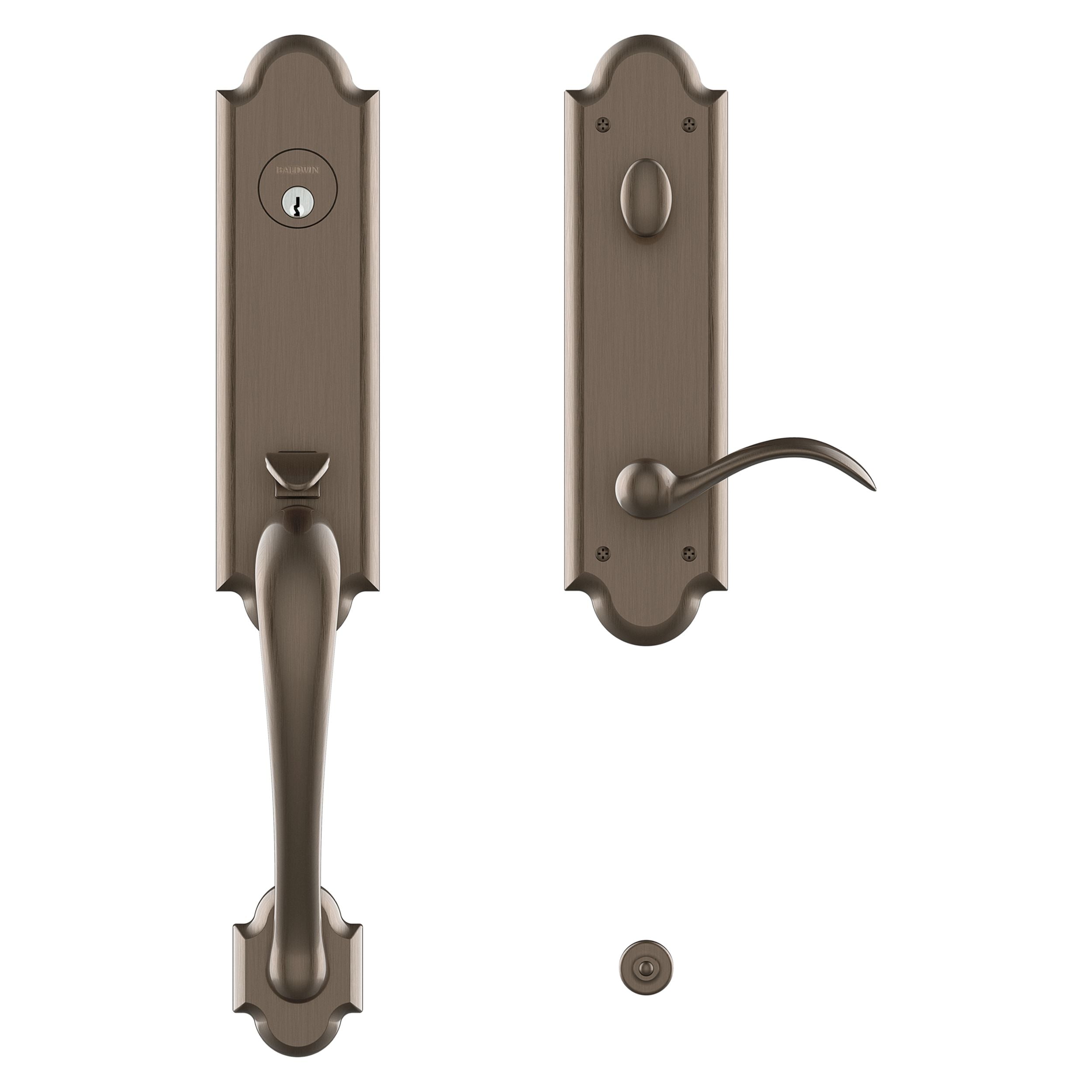 Baldwin Boulder Single Cylinder Handleset with 5452V Beavertail Lever
