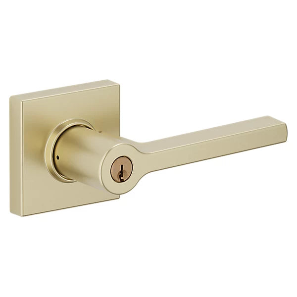 Baldwin Keyed Square Lever Set with Square Rose
