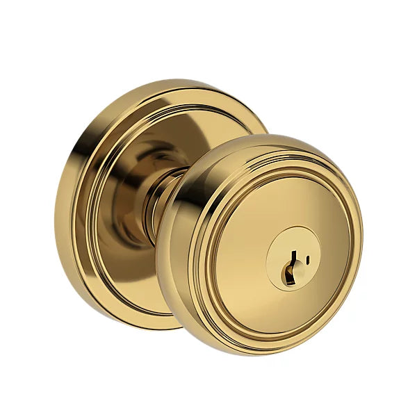 Baldwin Bremerton Knob Set with Stepped Round Rose