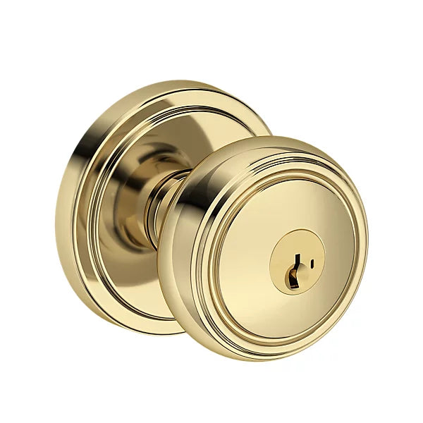 Baldwin Bremerton Knob Set with Stepped Round Rose