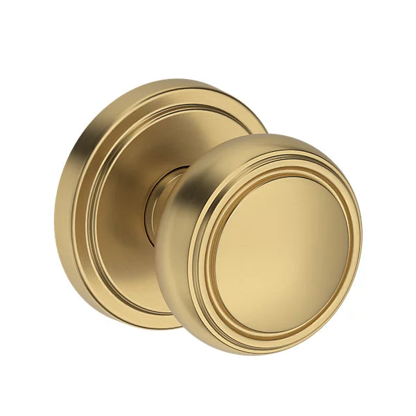 Baldwin Bremerton Knob Set with Stepped Round Rose