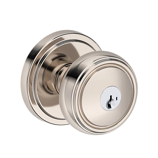 Baldwin Bremerton Knob Set with Stepped Round Rose