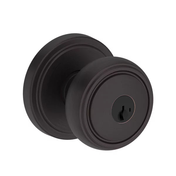 Baldwin Bremerton Knob Set with Stepped Round Rose