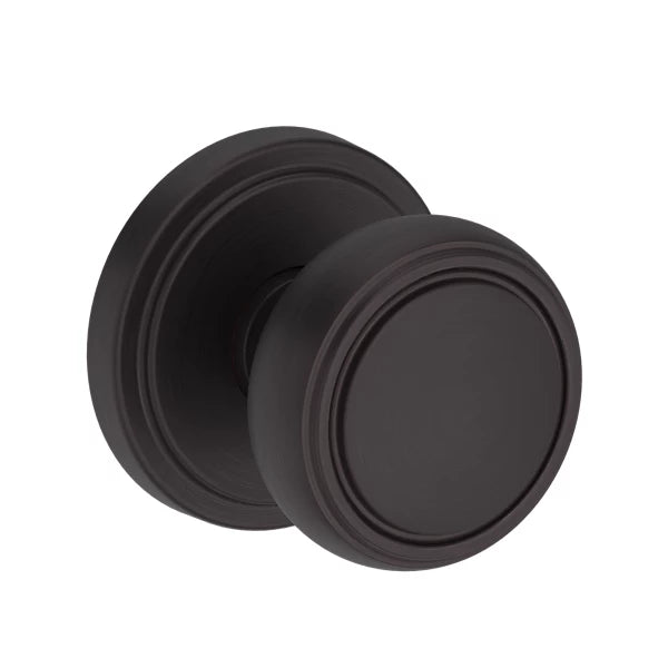 Baldwin Bremerton Knob Set with Stepped Round Rose
