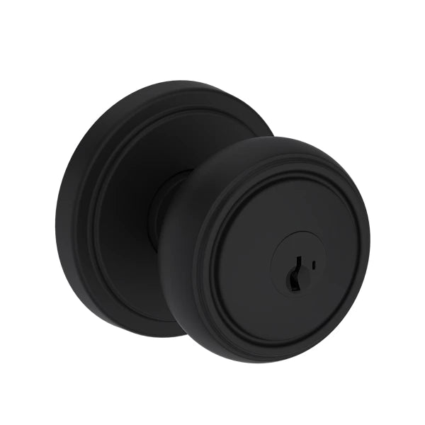 Baldwin Bremerton Knob Set with Stepped Round Rose