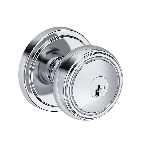 Baldwin Bremerton Knob Set with Stepped Round Rose