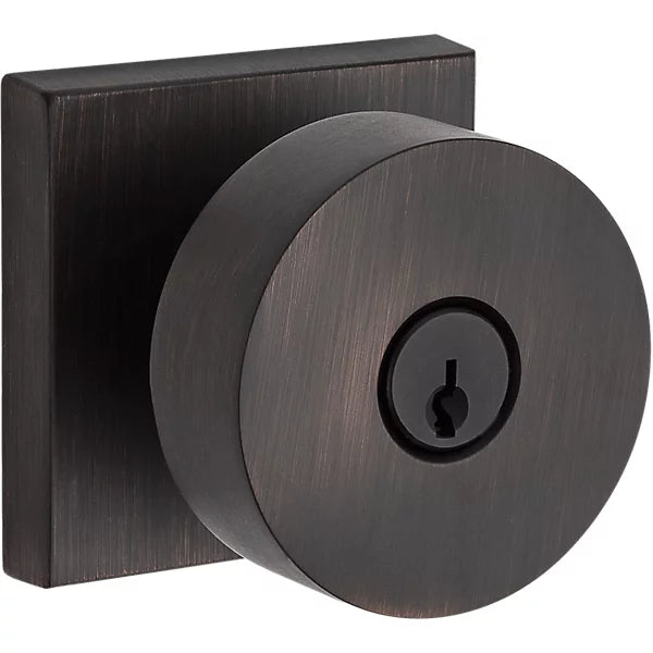 Baldwin Keyed Contemporary Knob Set with Square Rose