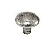 Manzoni Round Pewter Cabinet Knob