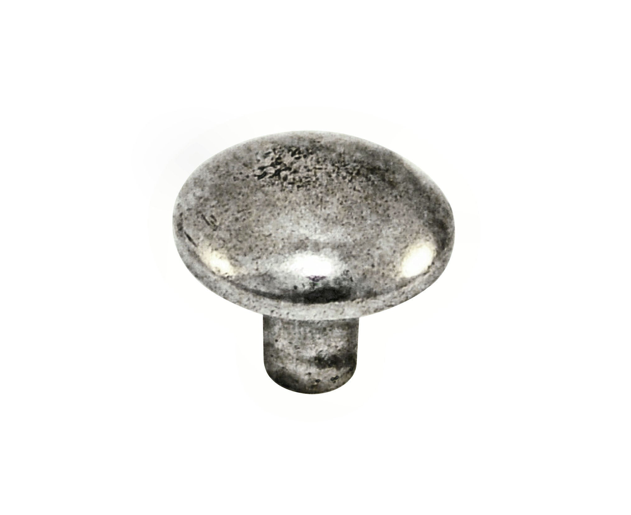 Manzoni Round Pewter Cabinet Knob