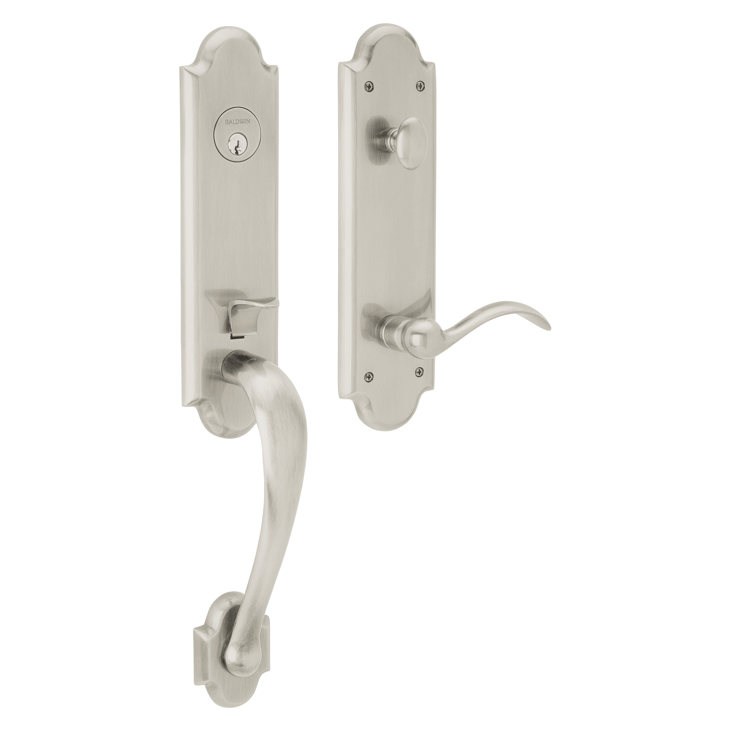 Baldwin Boulder Single Cylinder Handleset with 5452V Beavertail Lever