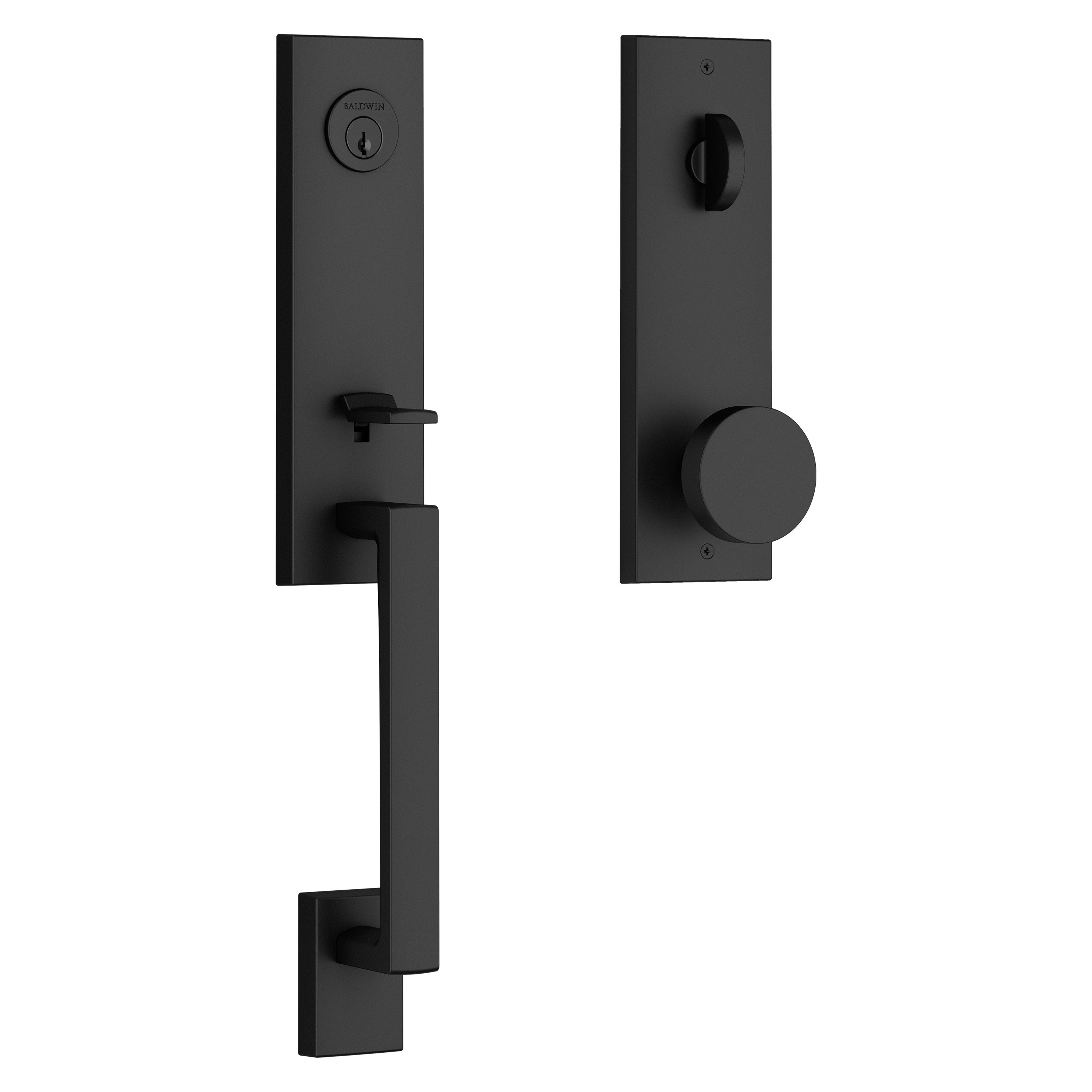 Baldwin Reserve Seattle Handleset With Contemporary Knob