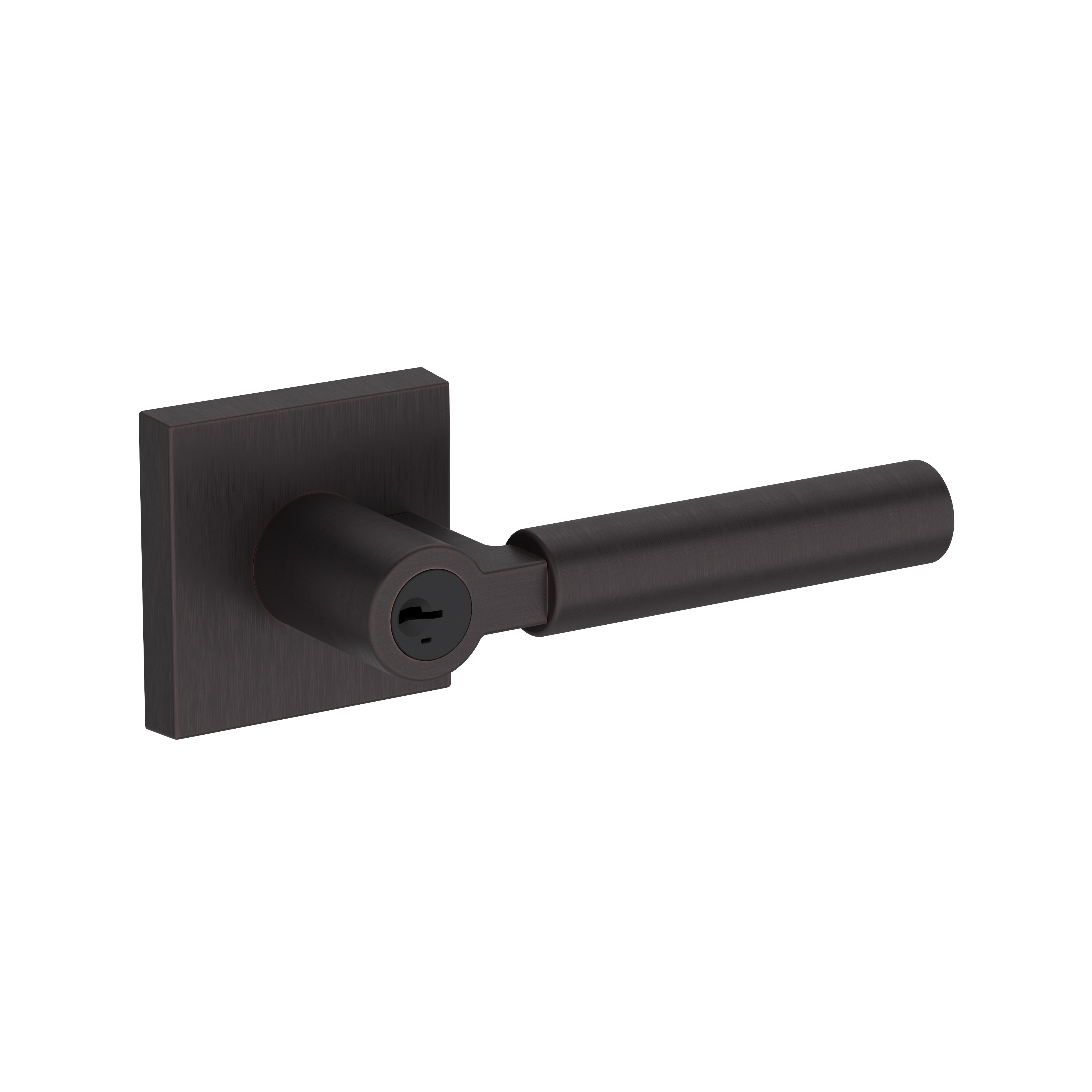 Baldwin Lake Forest Lever Set with Contemporary Square Rose