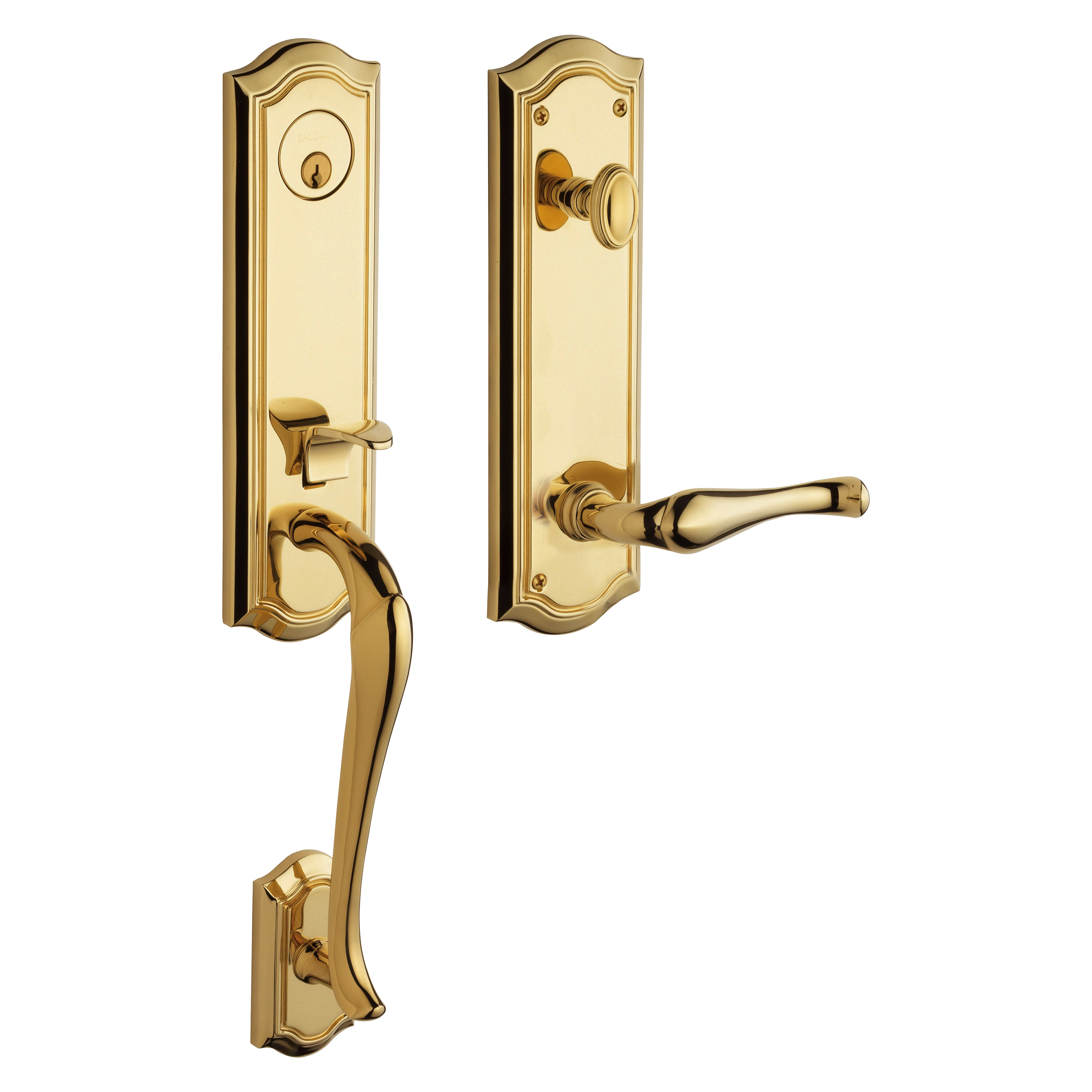Baldwin Bethpage Single Cylinder Handleset with 5447V Lever