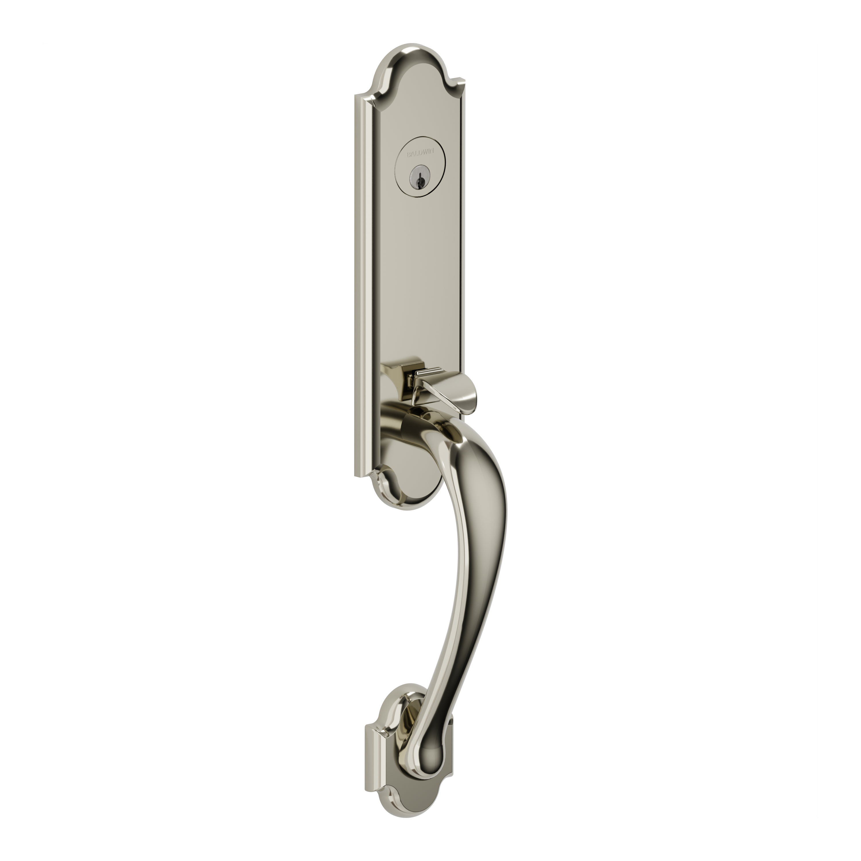 Baldwin Boulder Single Cylinder Handleset with 5024 Oval Knob