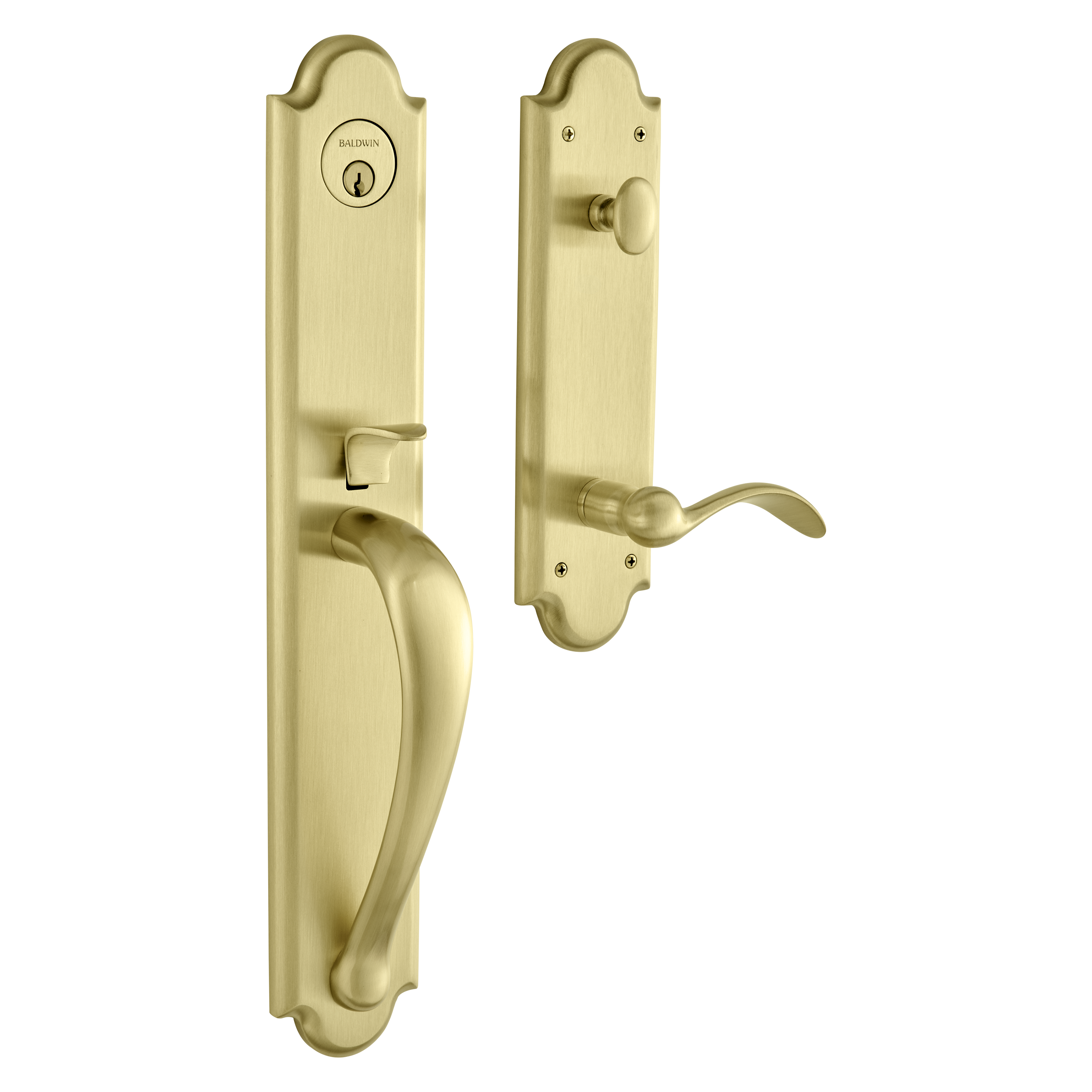 Baldwin Boulder Full Single Cylinder Handleset with 5452V Beavertail Lever