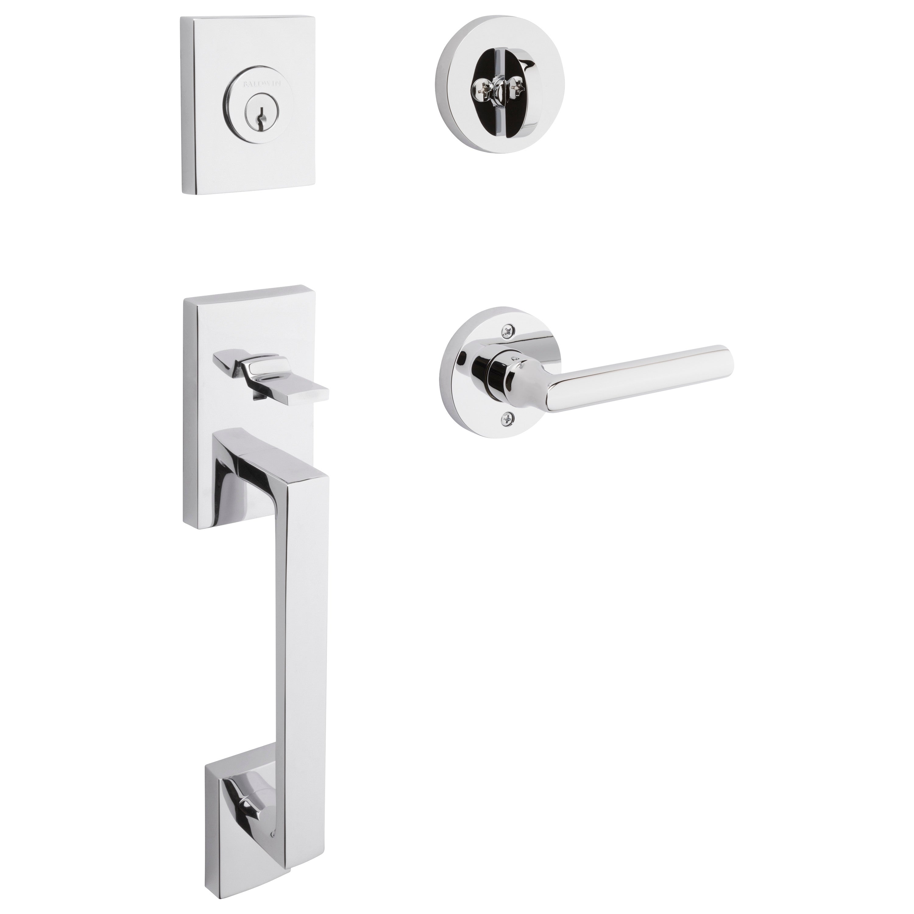 Baldwin Reserve La Jolla Single Cylinder Handleset With Tube Lever