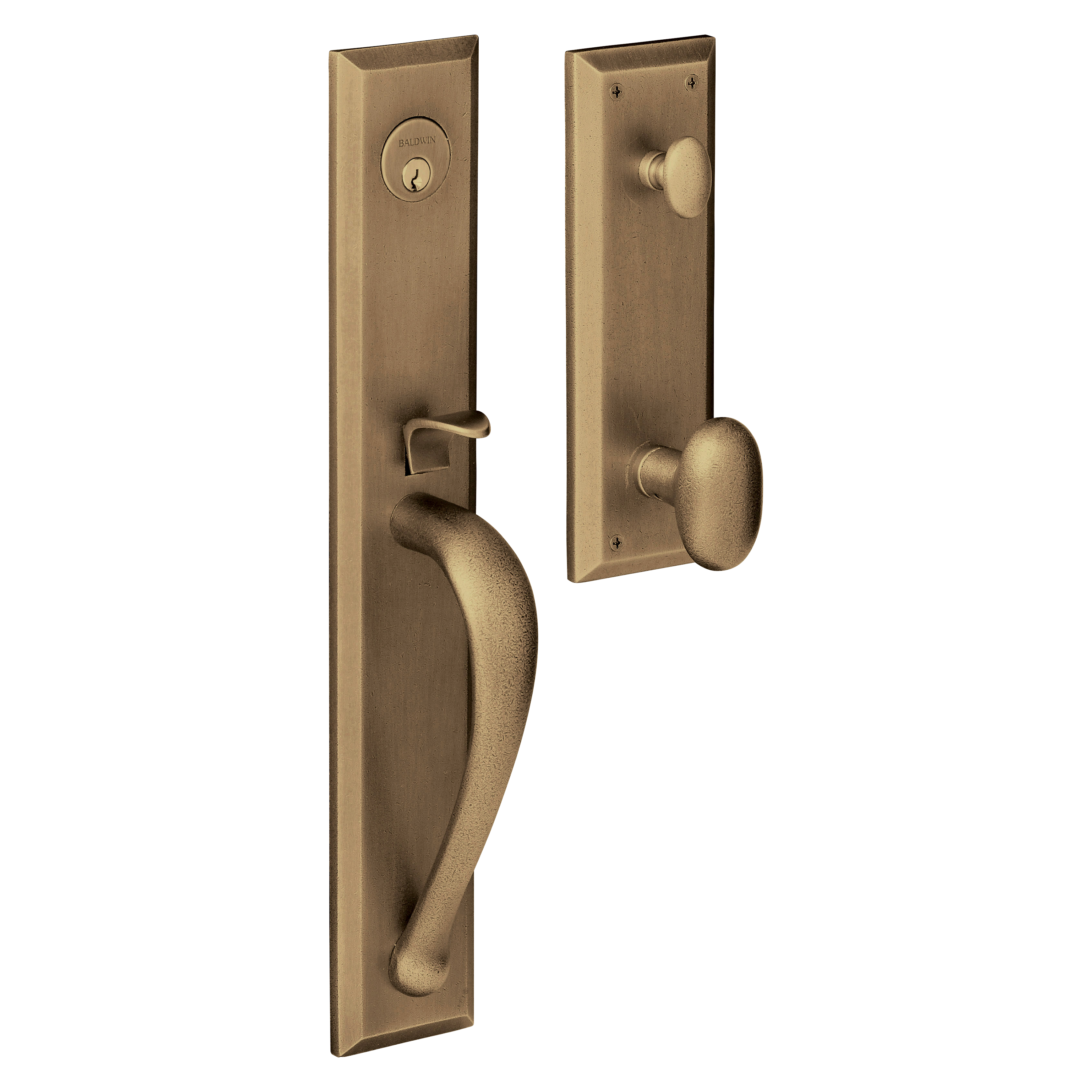 Baldwin Cody Full Single Cylinder Handleset with 5024 Oval Knob