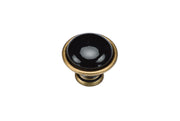 Manzoni Dome Black Ceramic Cabinet Knob