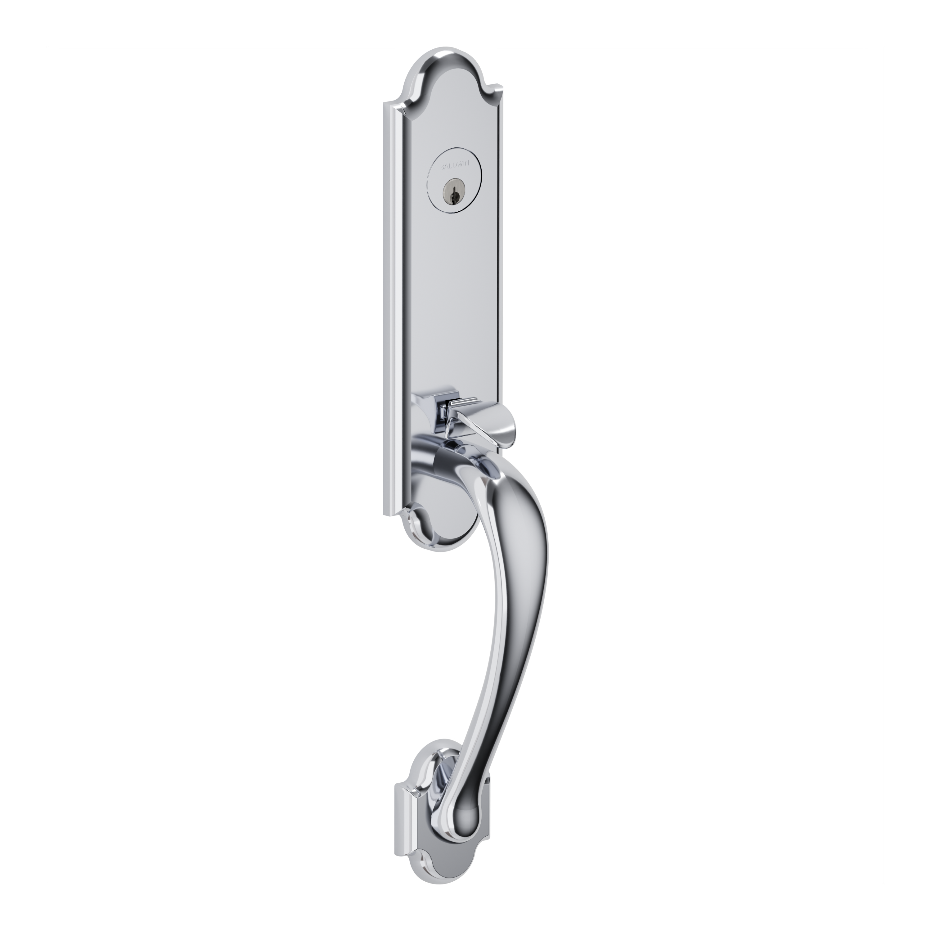 Baldwin Boulder Single Cylinder Handleset with 5024 Oval Knob
