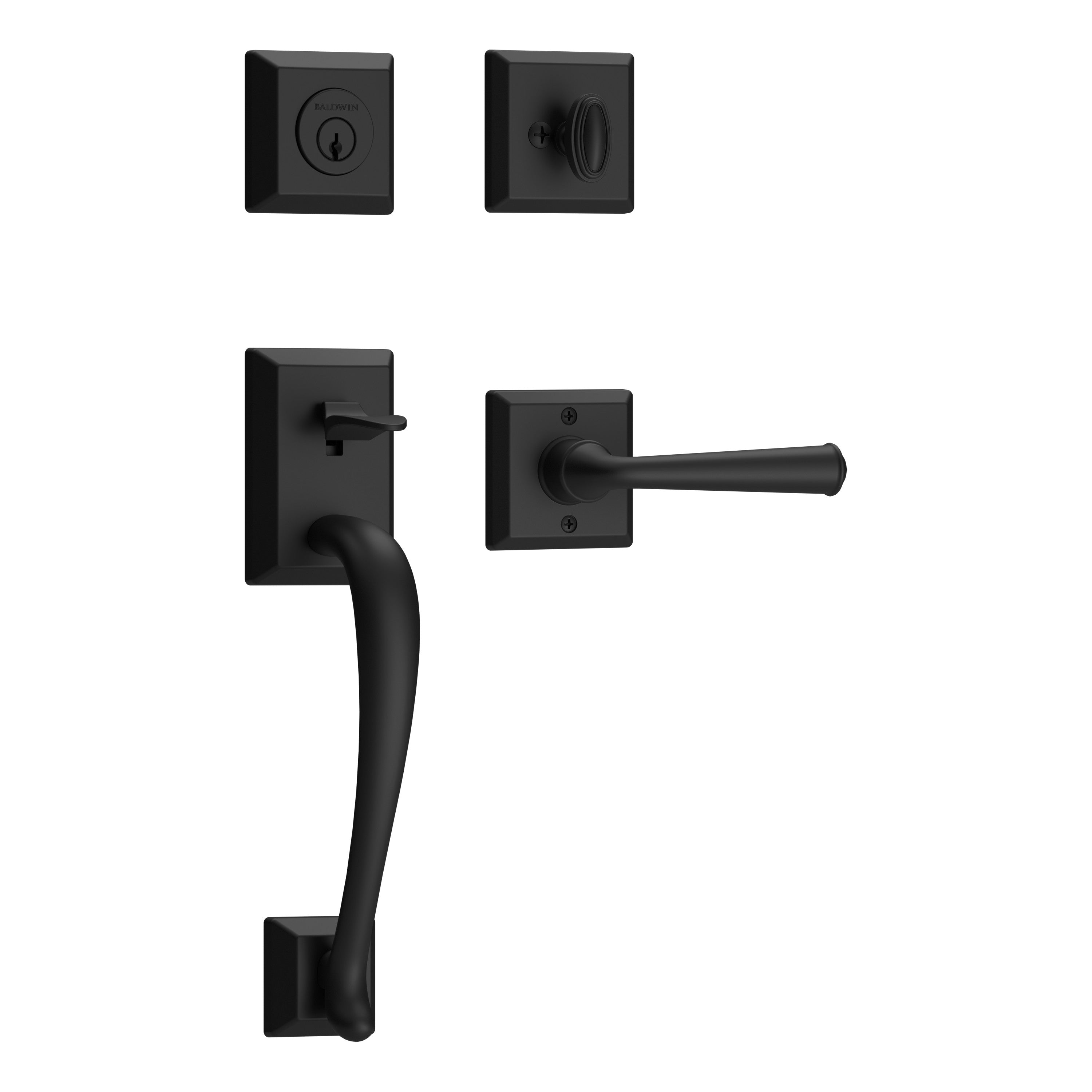 Baldwin Reserve Napa Single Cylinder Handleset With Federal Lever