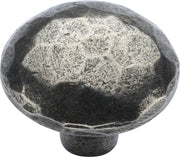 Manzoni Round Hammered Pewter Cabinet Knob