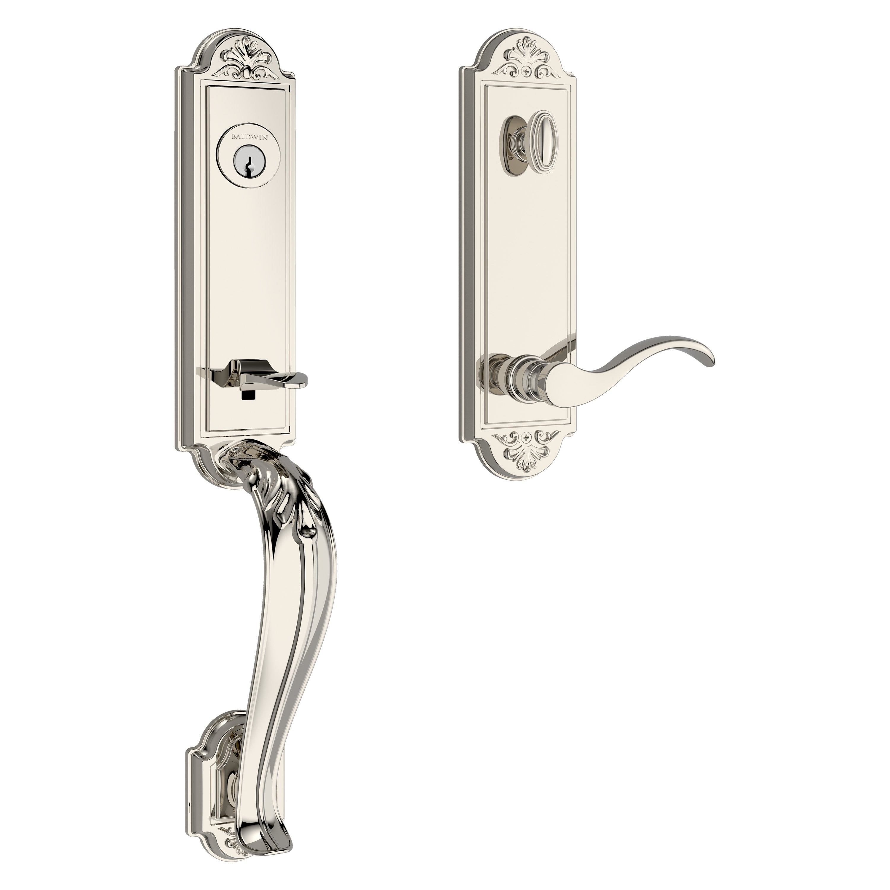 Baldwin Reserve Elizabeth Handleset With Curve Lever