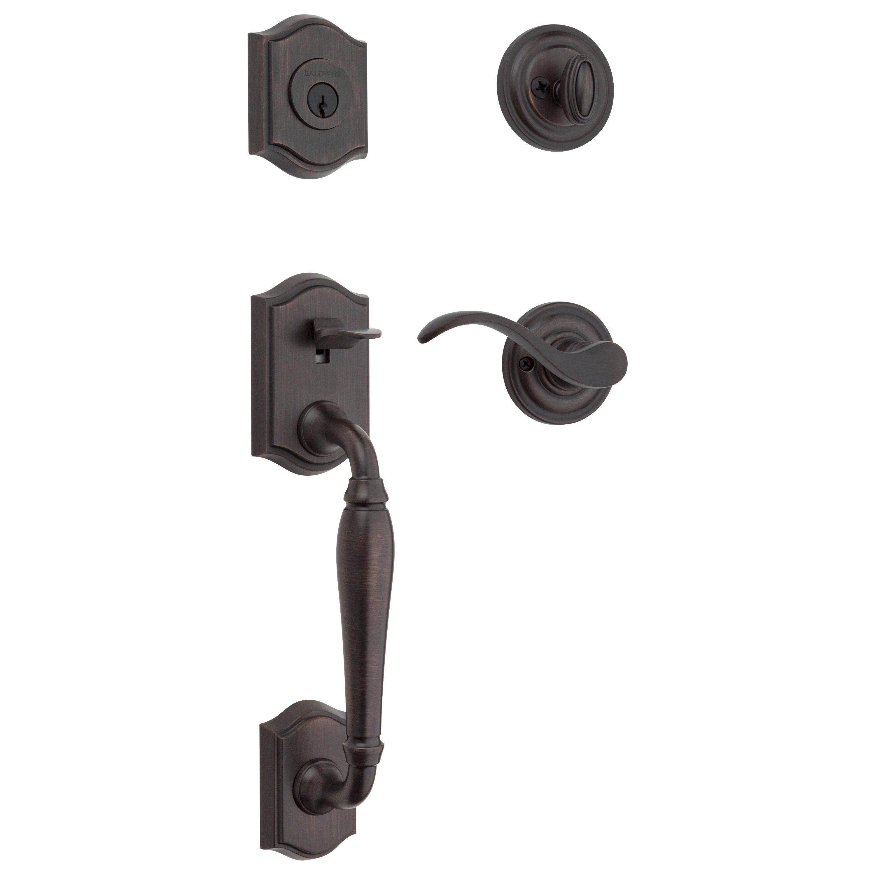 Baldwin Reserve Westcliff Single Cylinder Handleset With Curver Lever