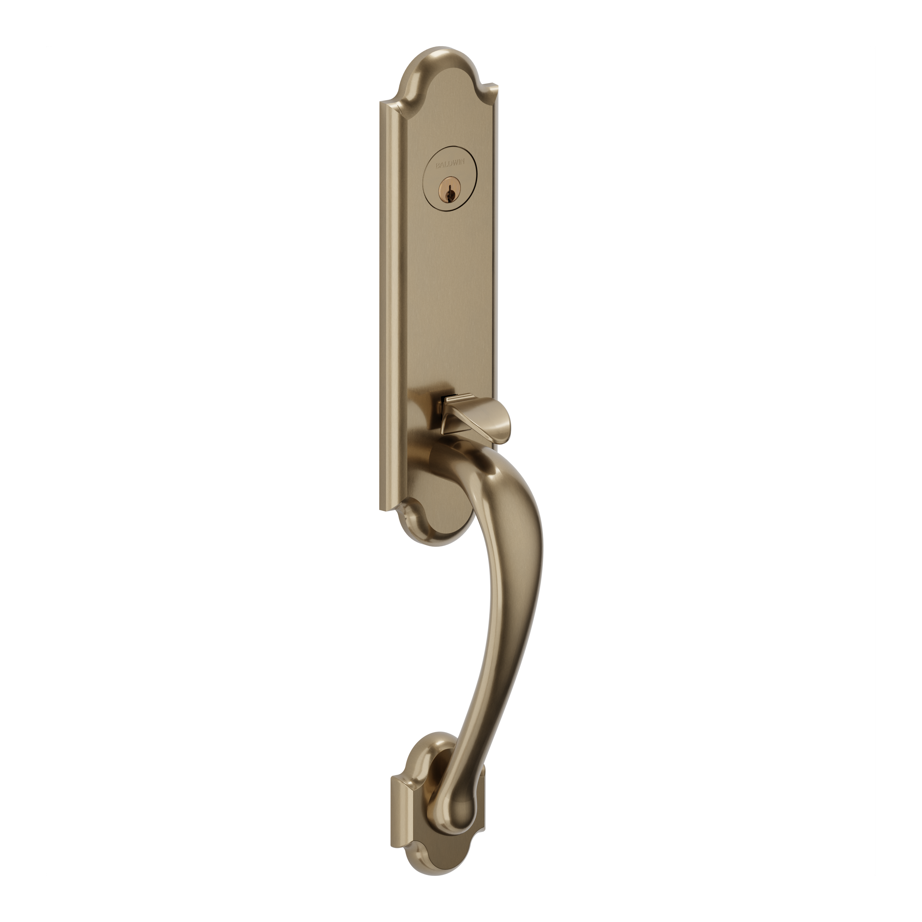 Baldwin Boulder Single Cylinder Handleset with 5024 Oval Knob