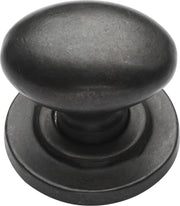 Ashley Norton Bronze Oval (Egg) Cabinet Knob on Rose