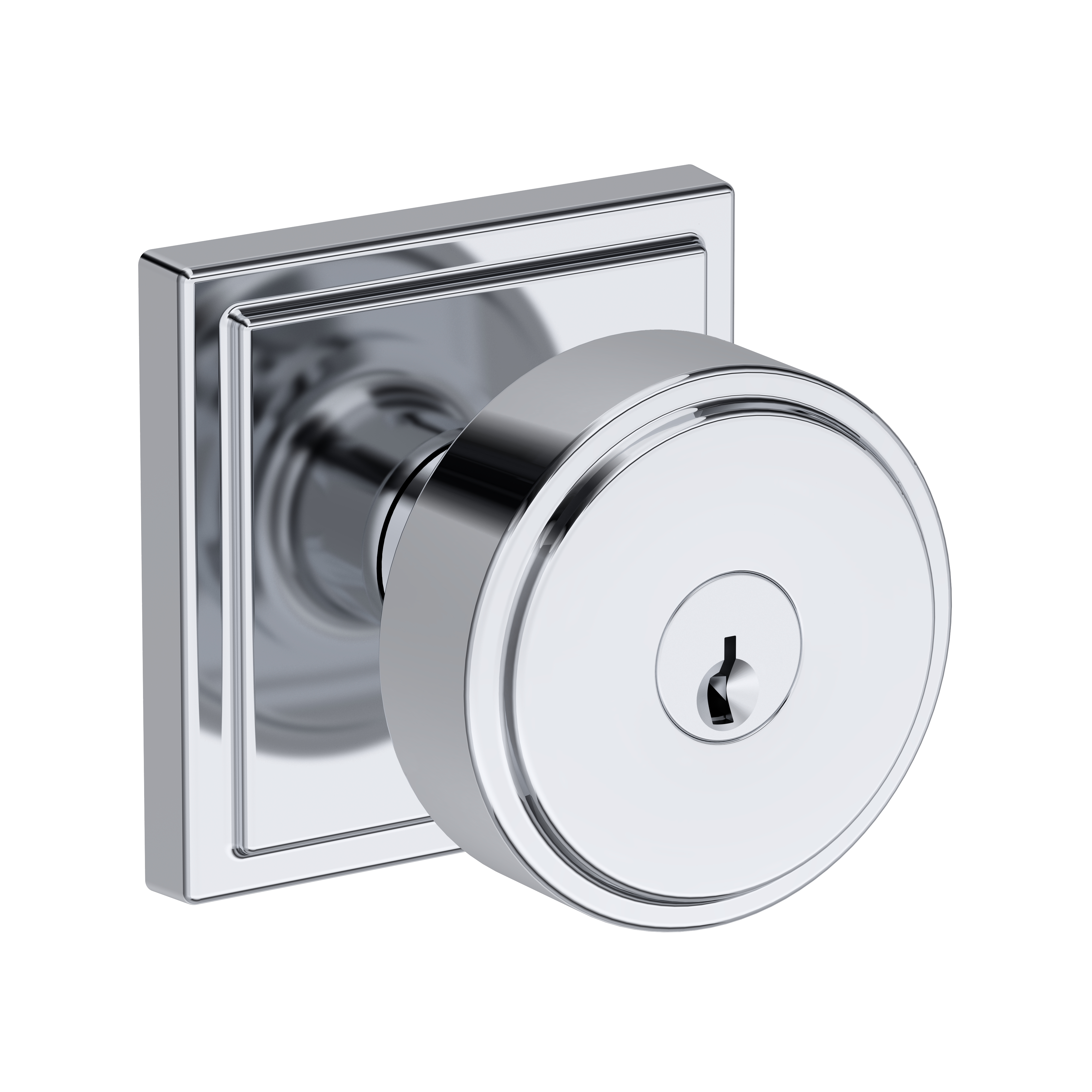 Baldwin Vashon Knob Set with Stepped Square Rose