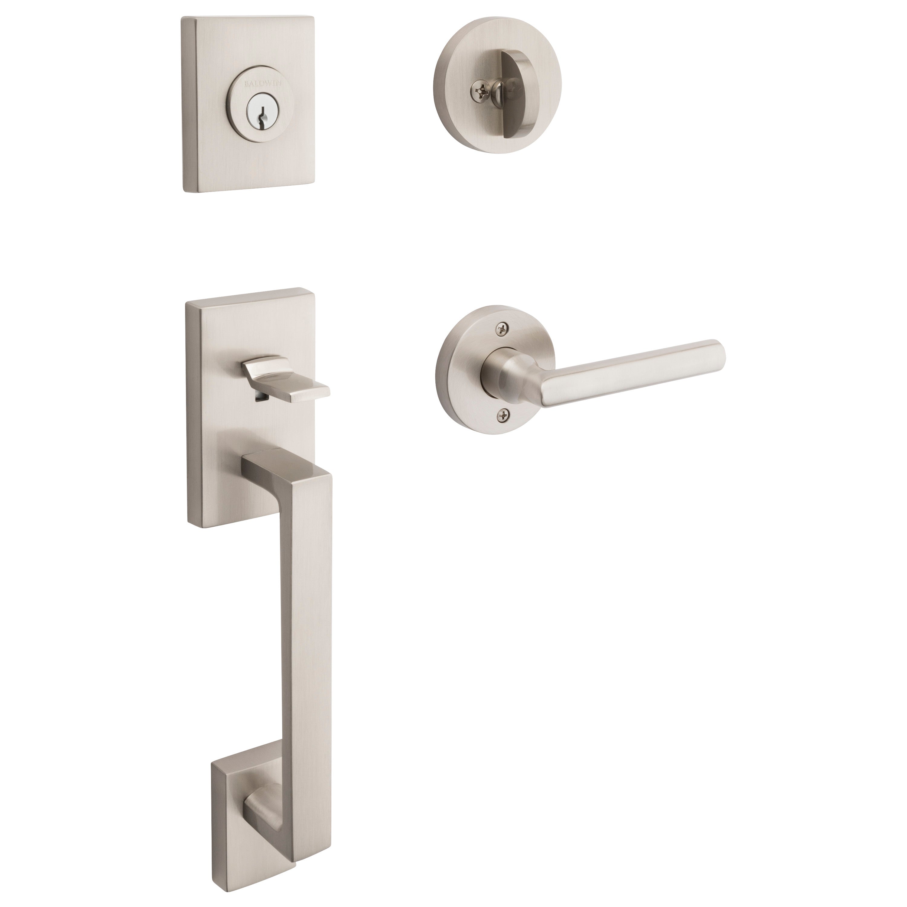 Baldwin Reserve La Jolla Single Cylinder Handleset With Tube Lever