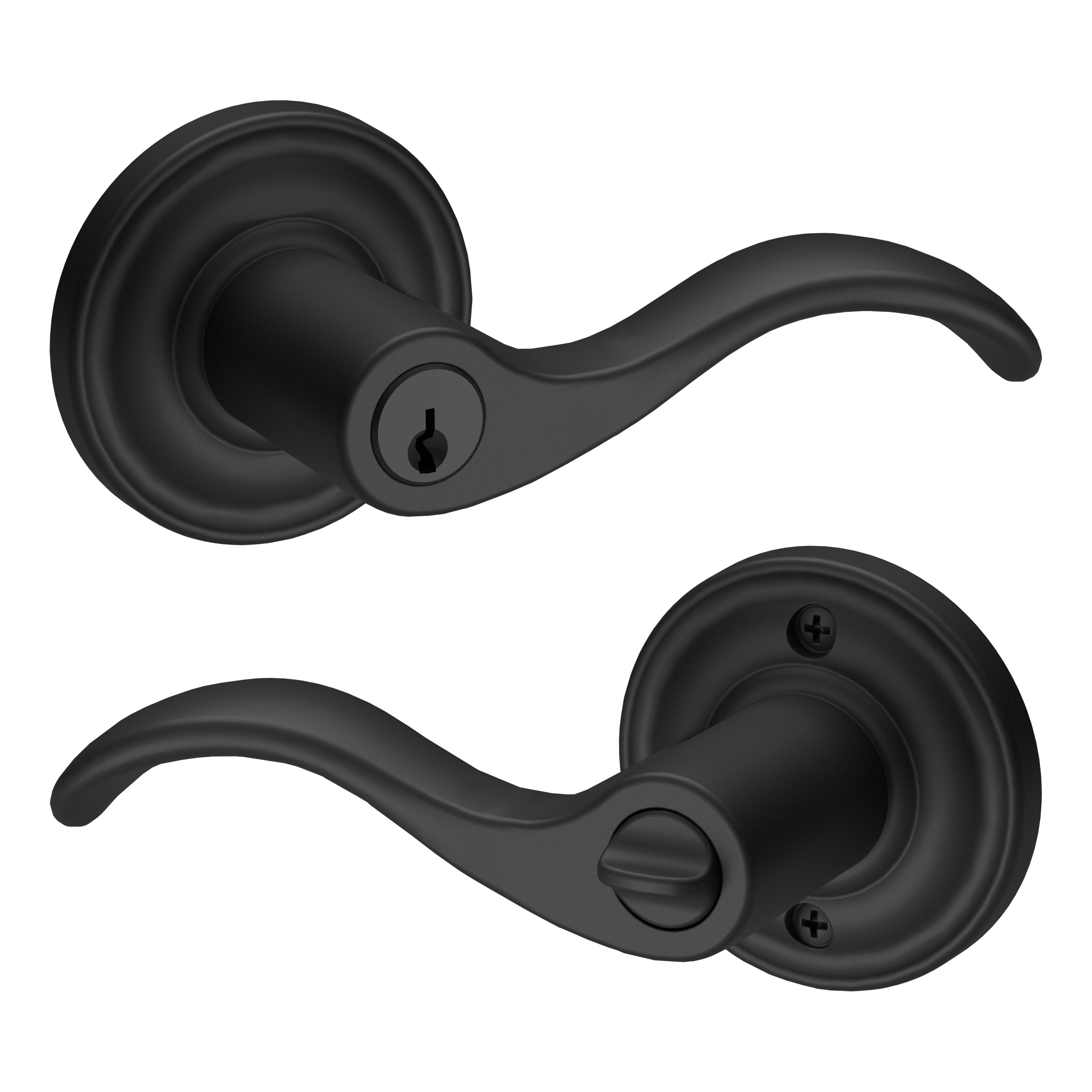 Baldwin Reserve Keyed Curve Lever Set