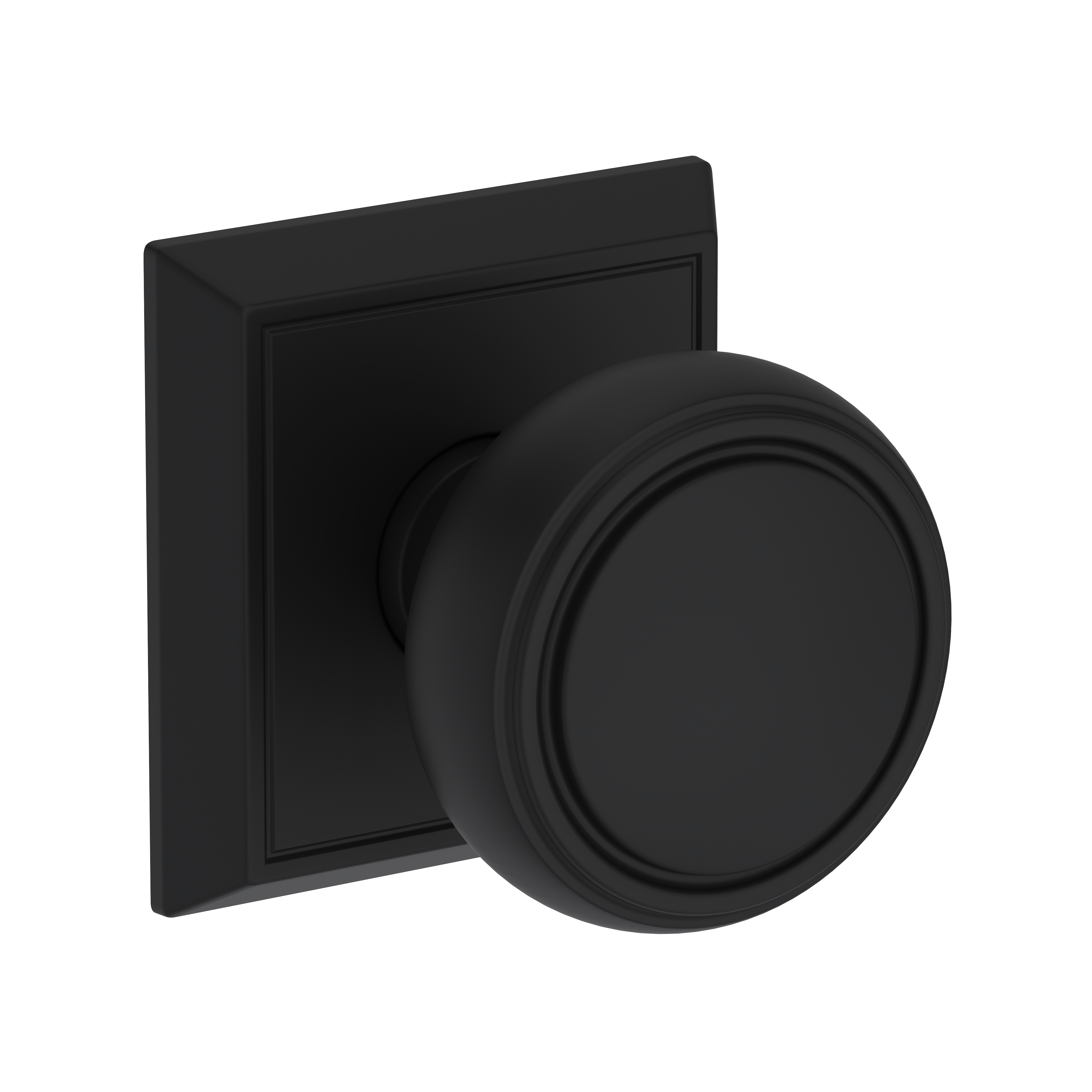 Baldwin Bremerton Knob Set with Chamfered Square Rose