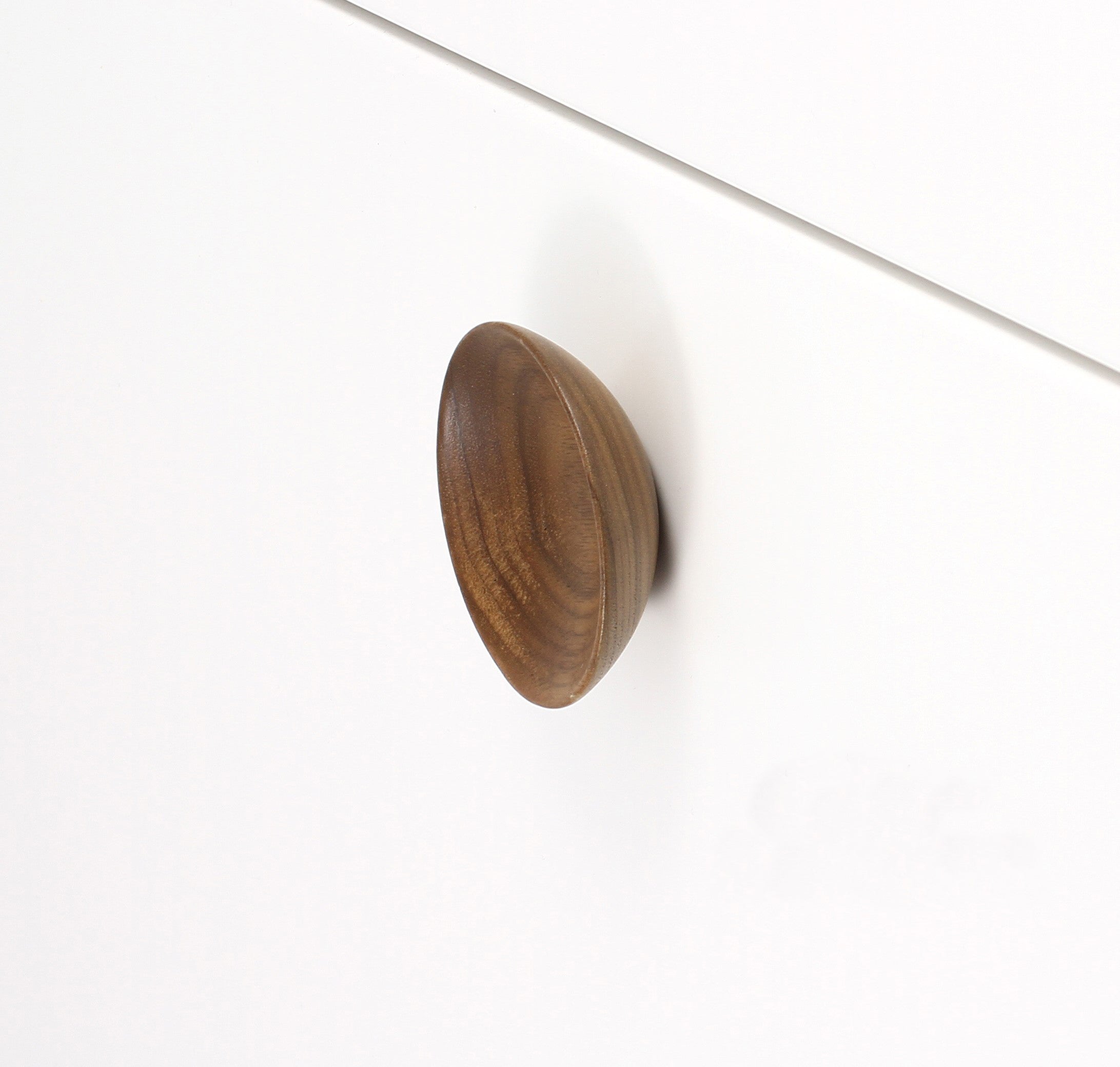 Manzoni Round Concave Designer Wood Cabinet Knob