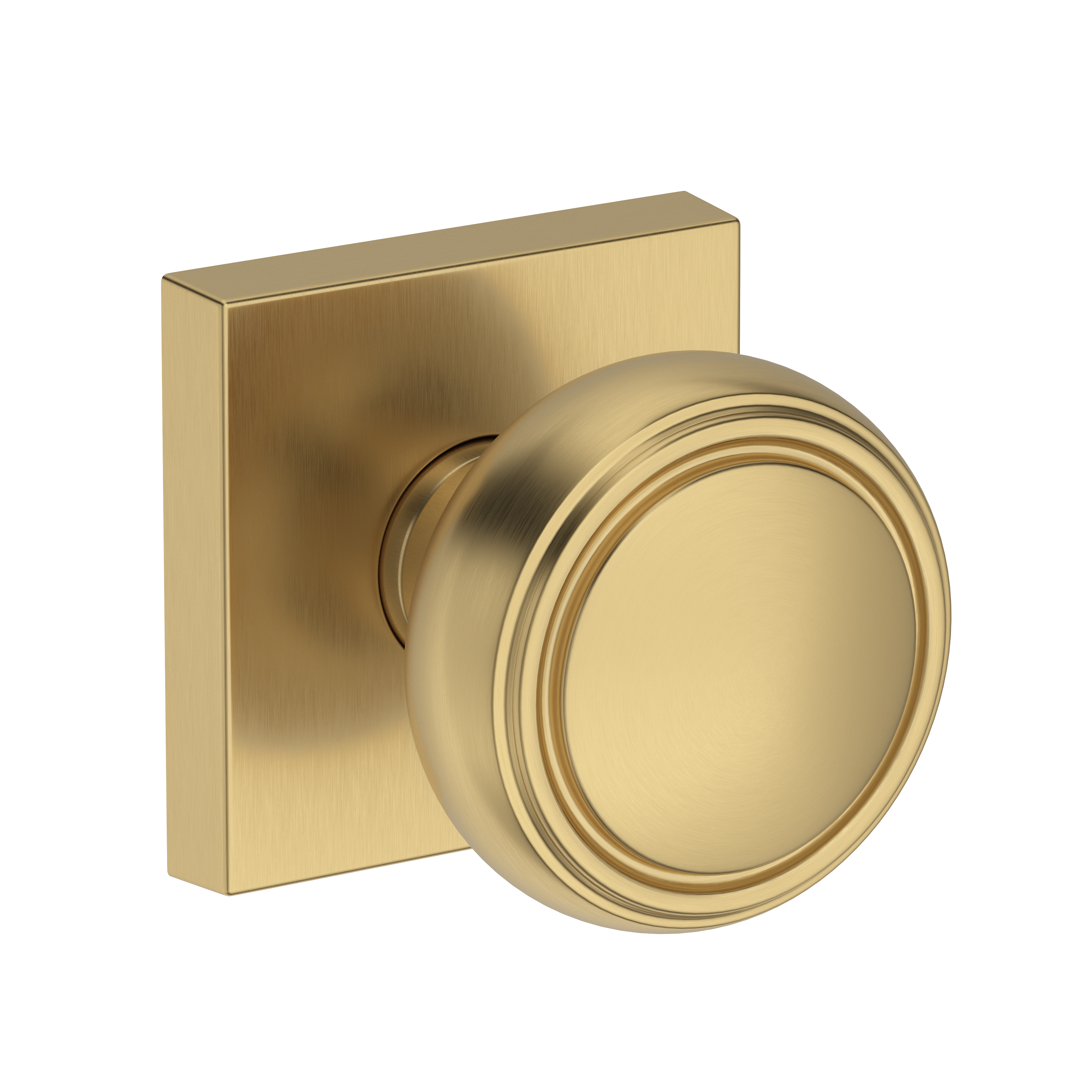 Baldwin Bremerton Knob Set with Contemporary Square Rose
