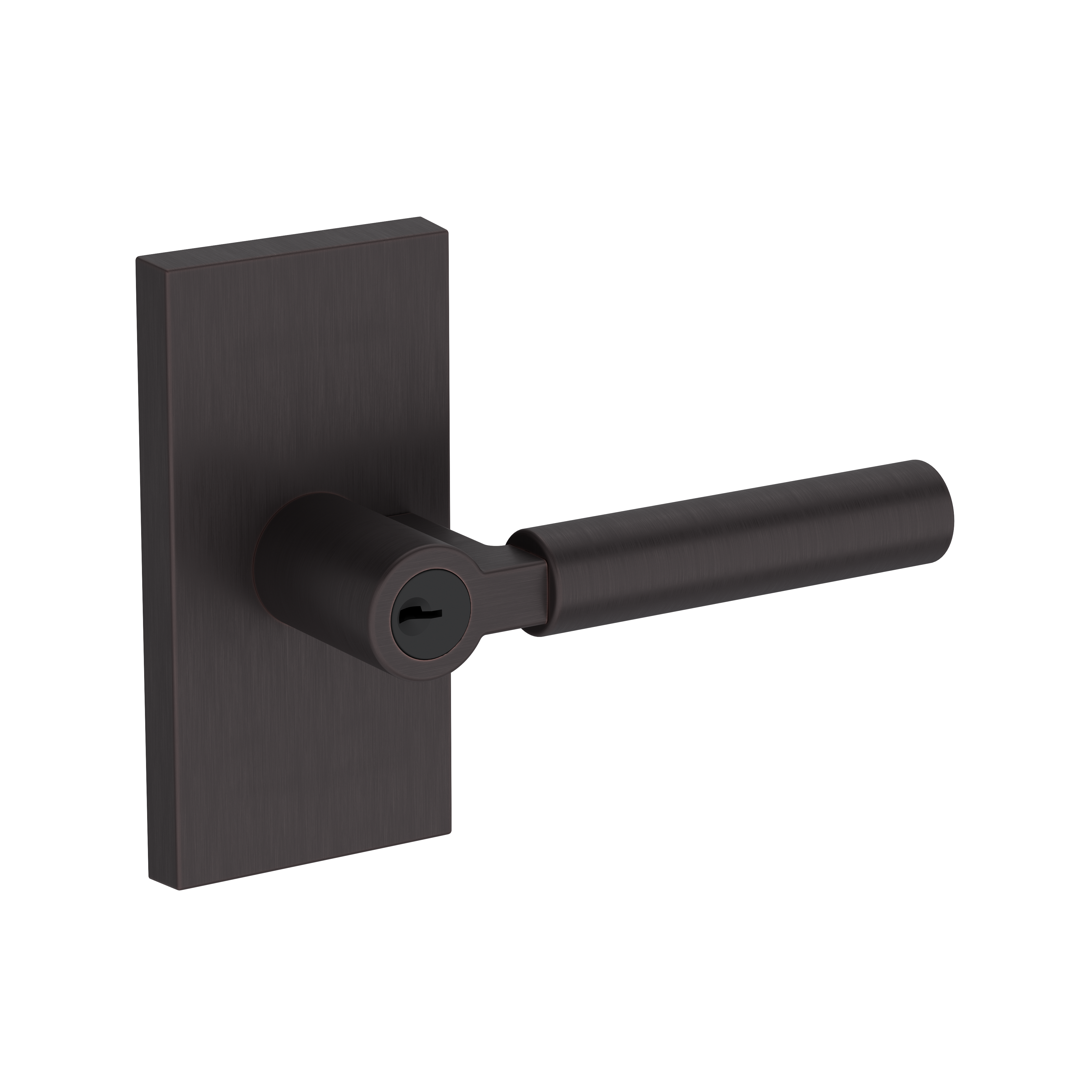 Baldwin Lake Forest Lever Set with Contemporary 5" Rose