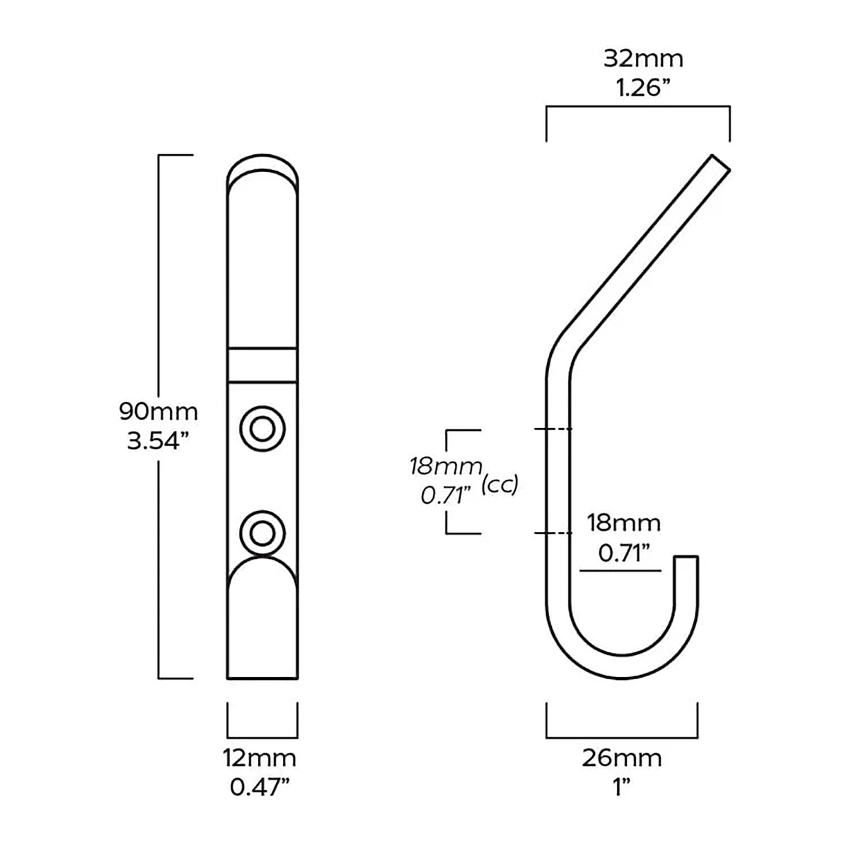 Plank HOFFMAN 3.5" Hook