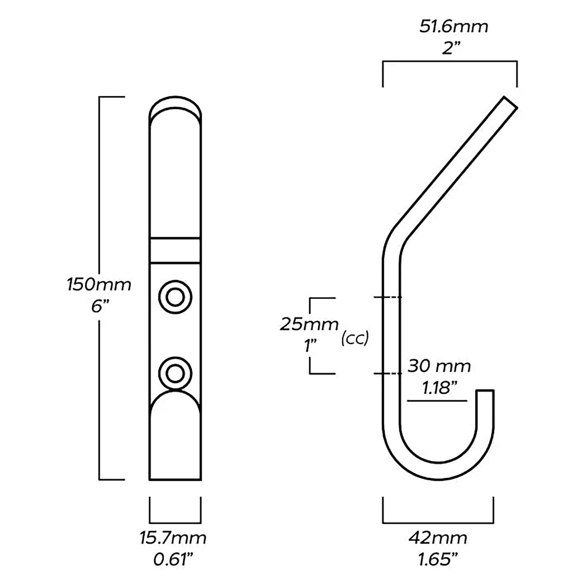 Plank HOFFMAN 6" Hook