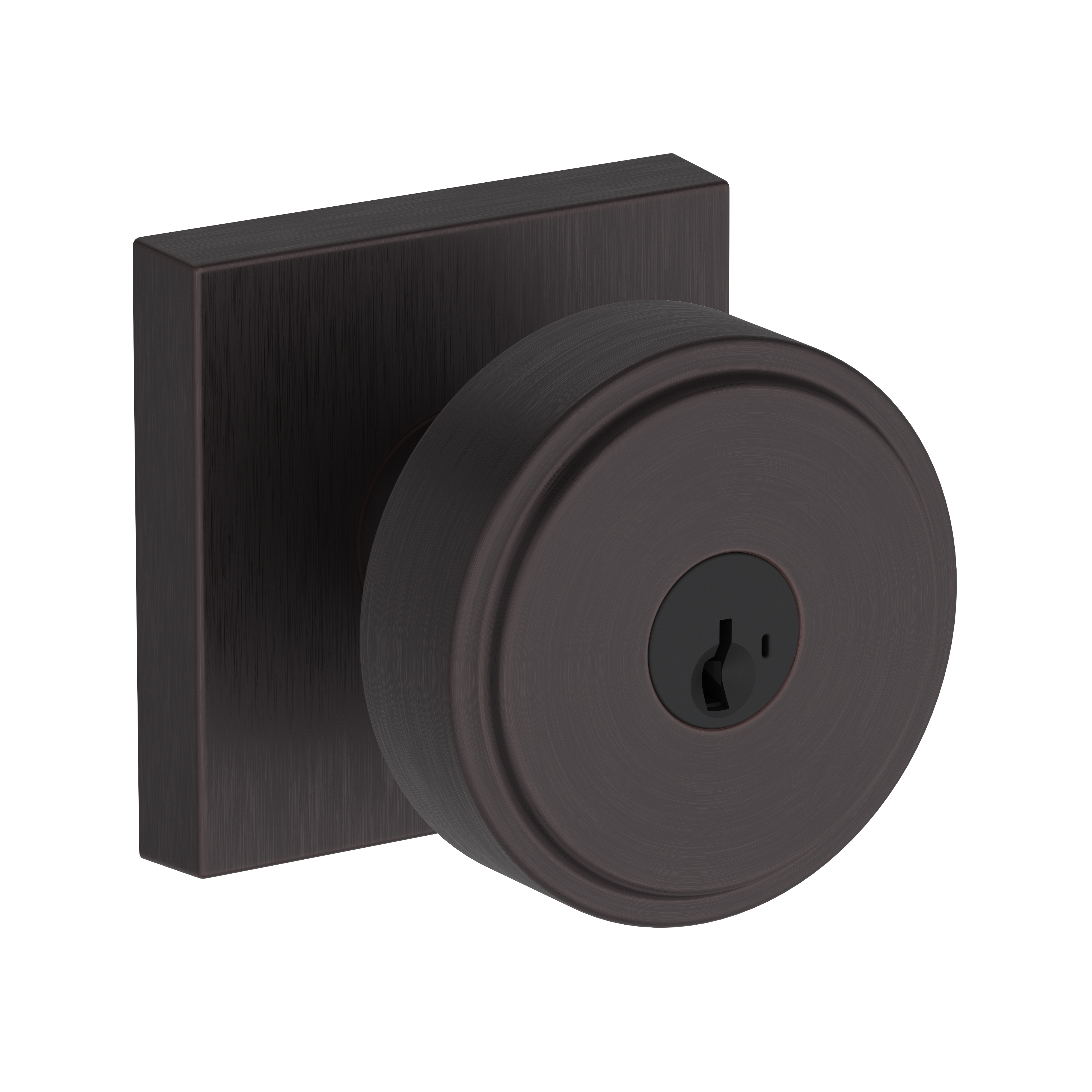 Baldwin Vashon Knob Set with Contemporary Square Rose