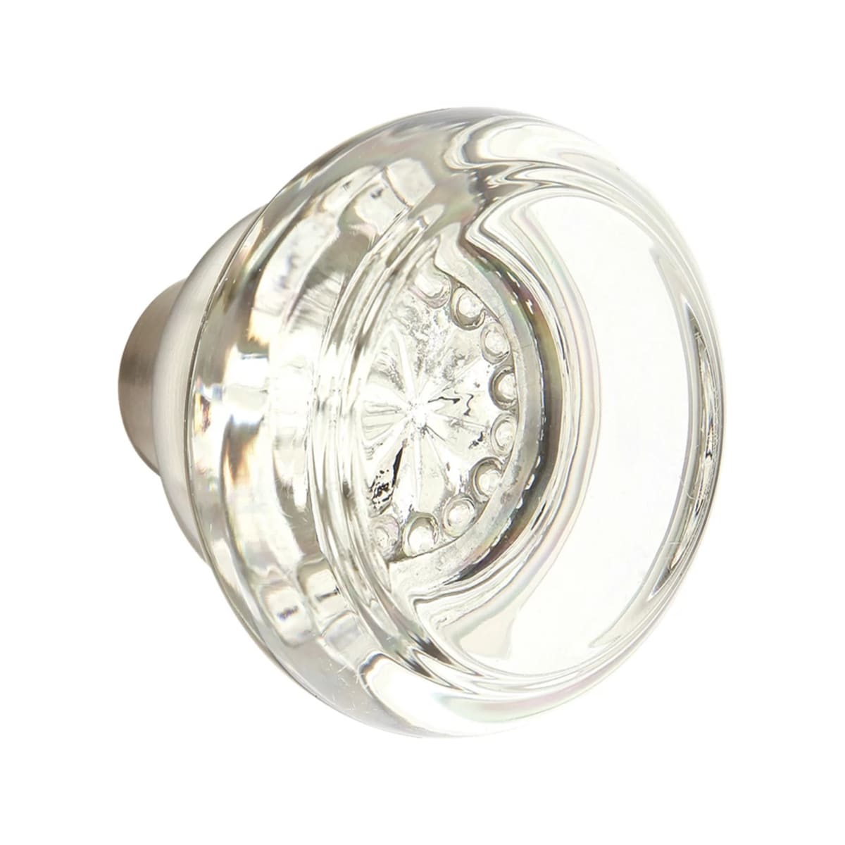 Emtek Adams Tubular Entryset Monolithic with Georgetown Glass Knob