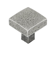 Manzoni Logan Square Pewter Cabinet Knob