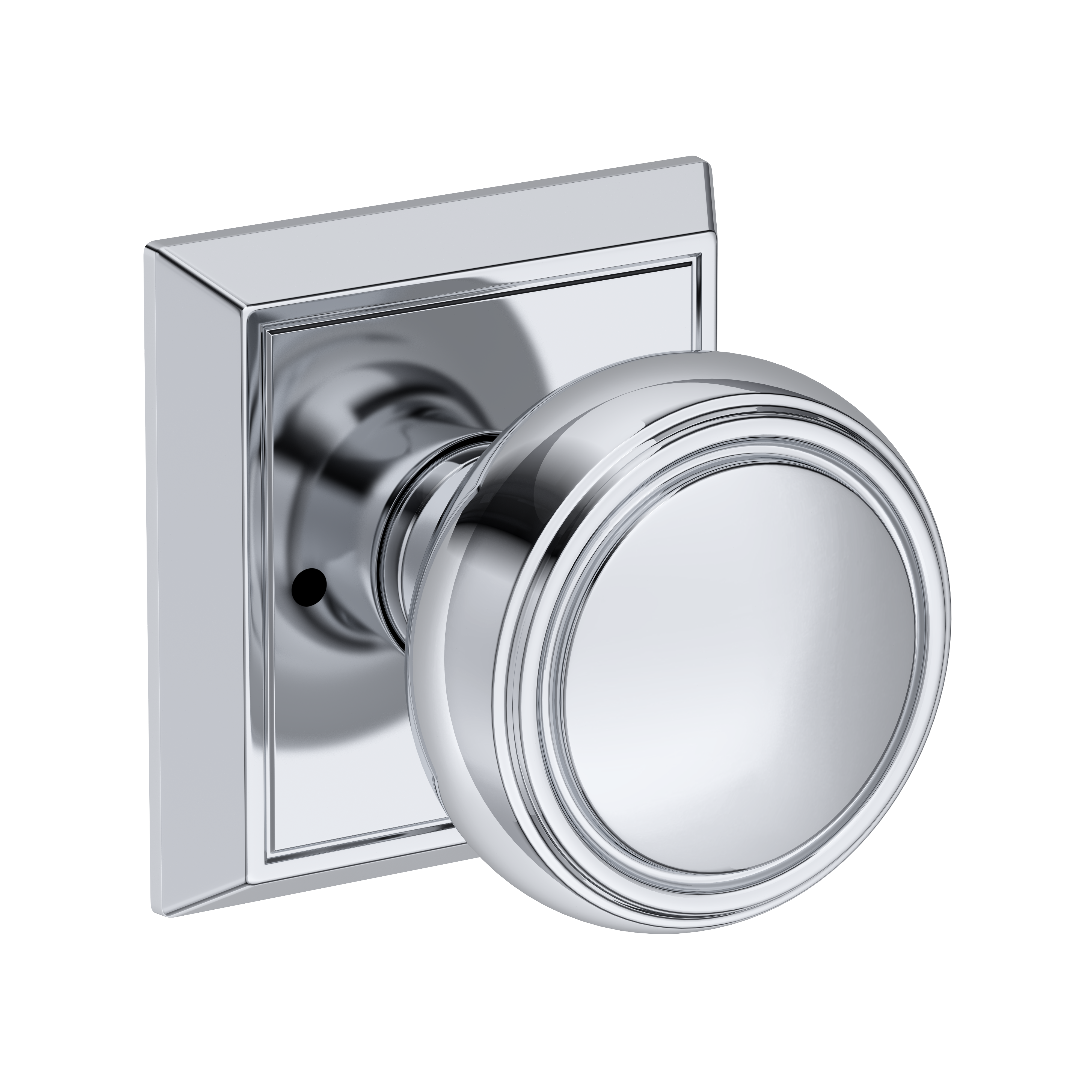 Baldwin Bremerton Knob Set with Chamfered Square Rose