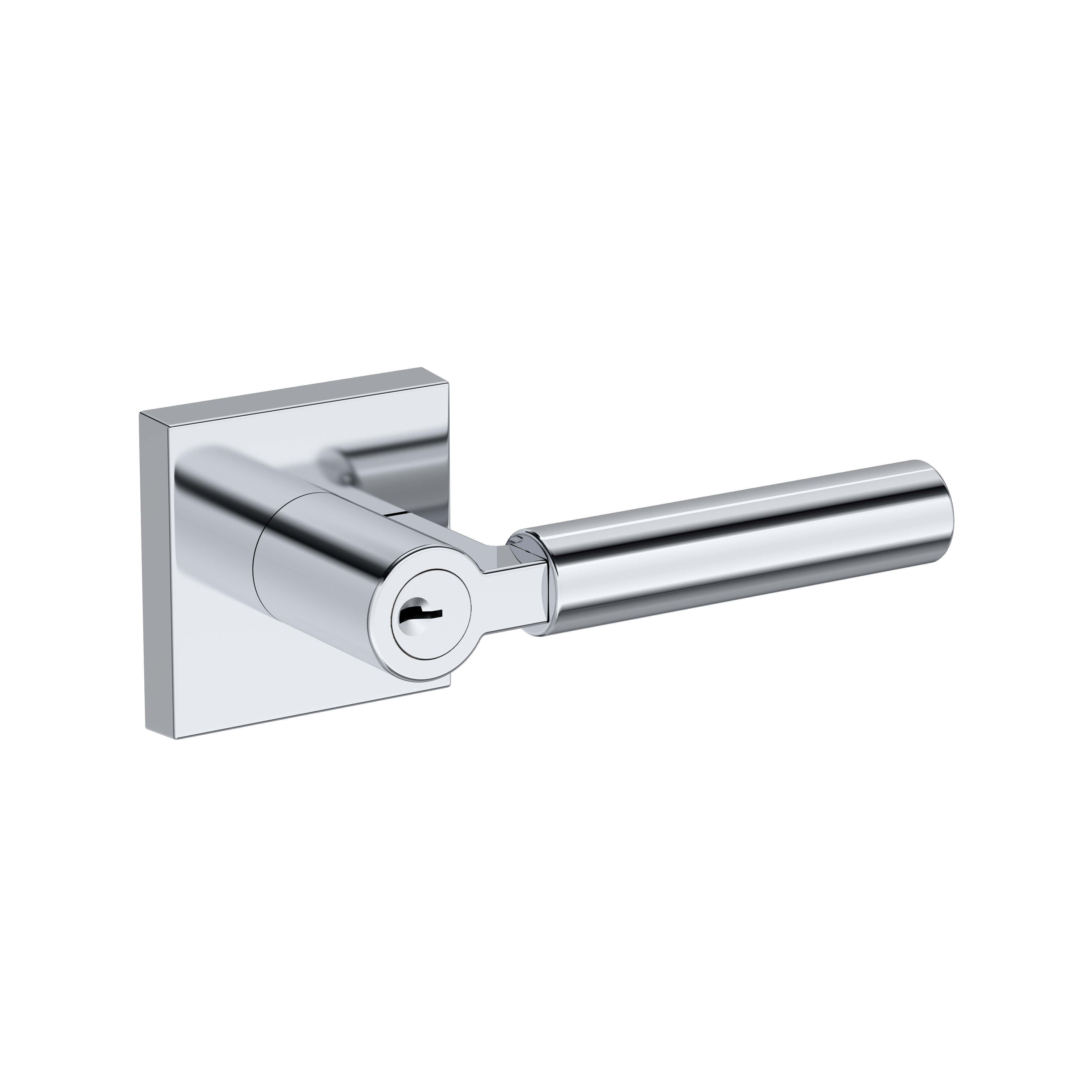 Baldwin Lake Forest Lever Set with Contemporary Square Rose