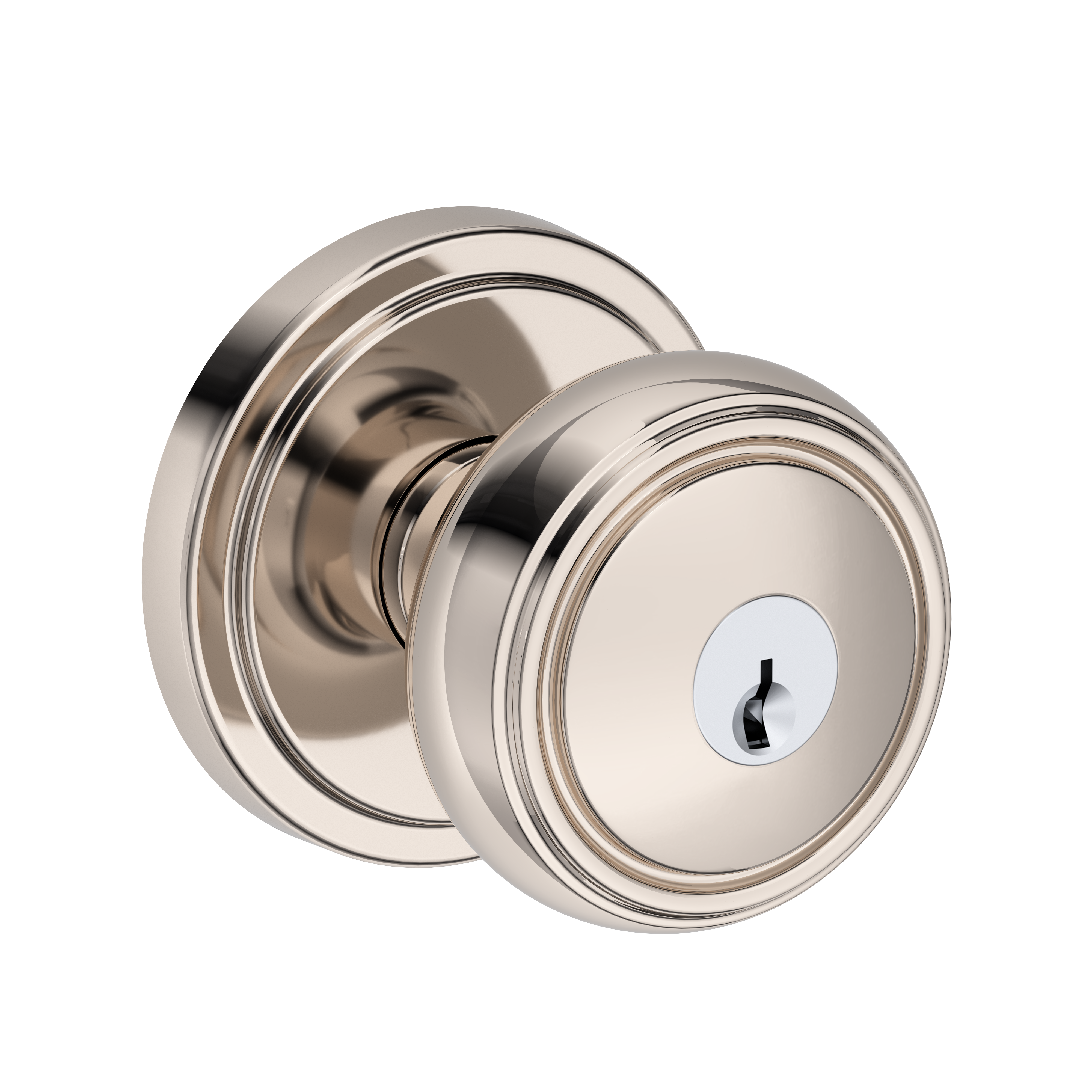 Baldwin Bremerton Knob Set with Stepped Round Rose