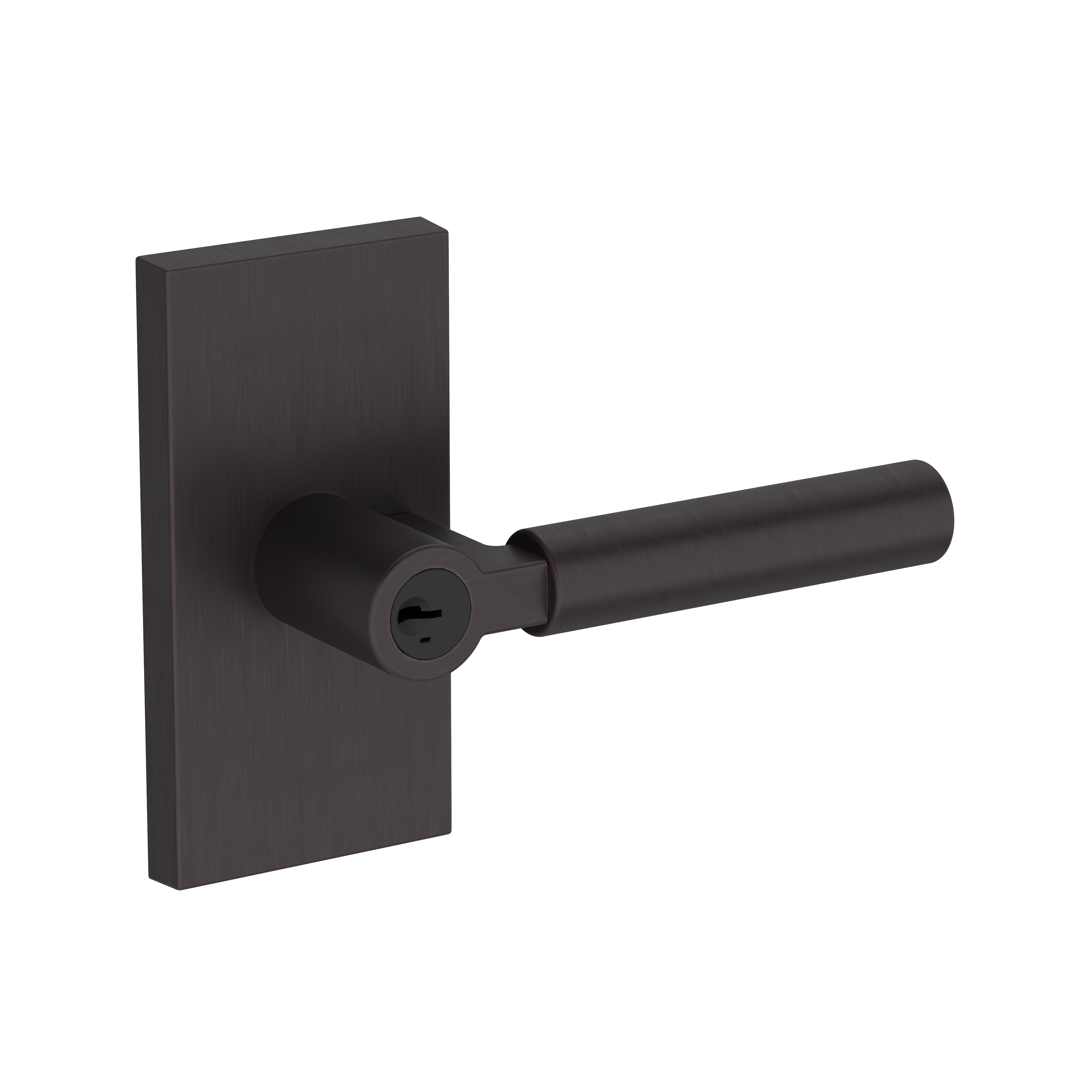 Baldwin Lake Forest Lever Set with Contemporary 5" Rose