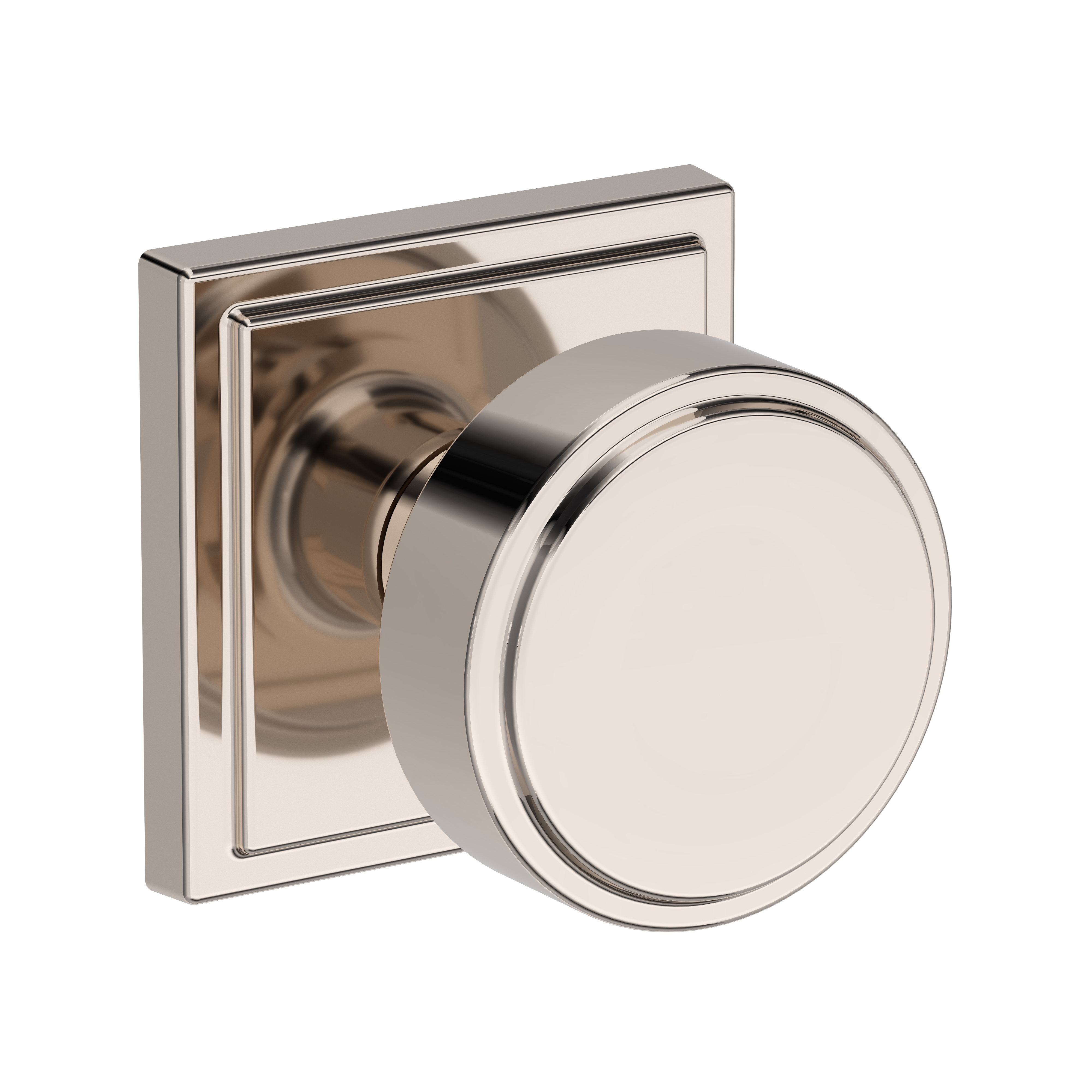 Baldwin Vashon Knob Set with Stepped Square Rose